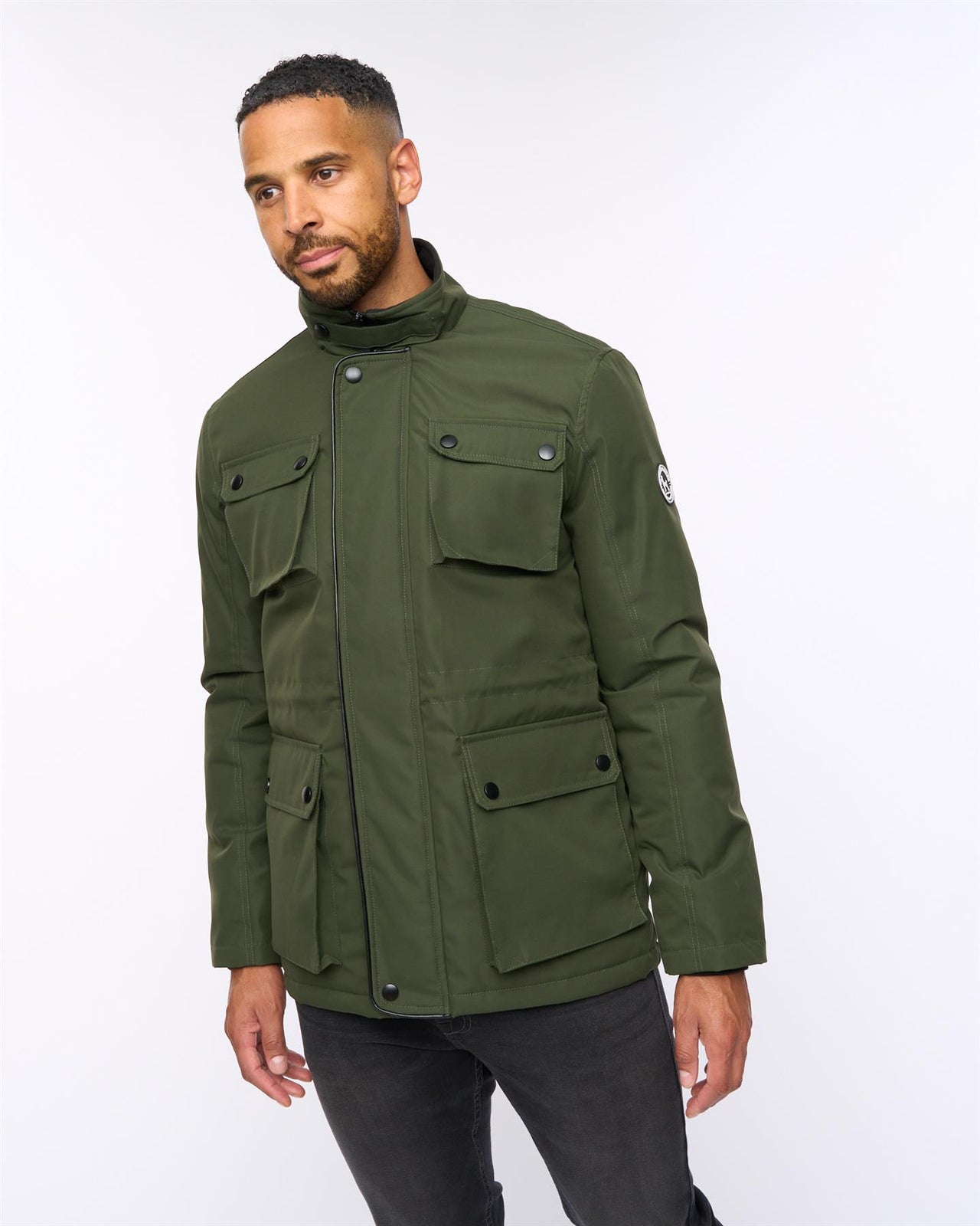 Andarsen Funnel Neck Jacket Olive