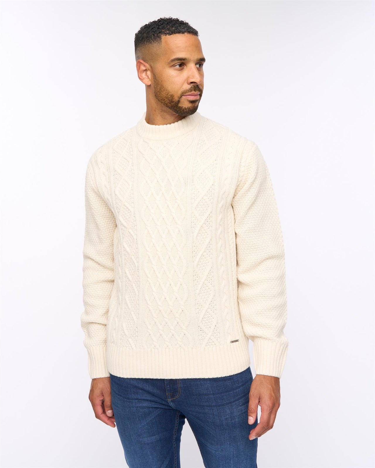 Brocksten Cable Knit Jumper Light Stone