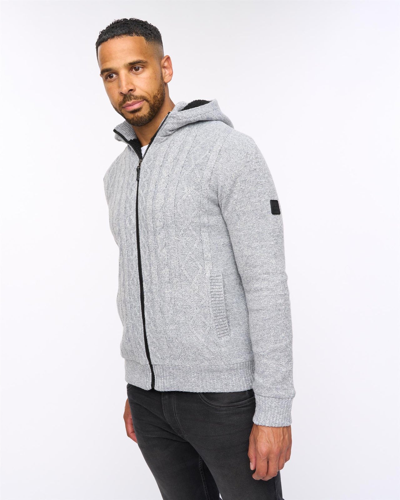 Tonbridge Cardigan Light Grey Marl