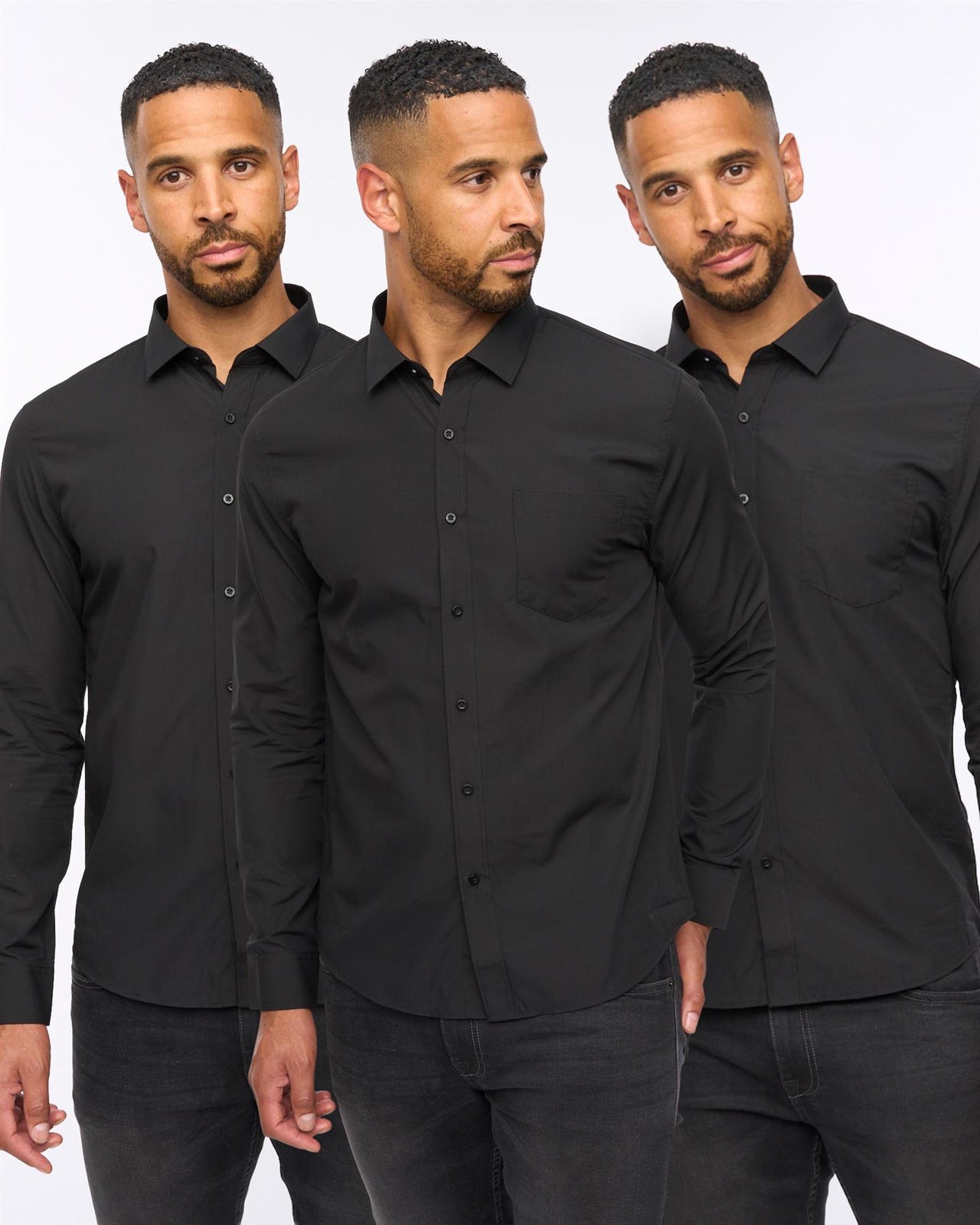 Pedrick Shirt 3pk Black