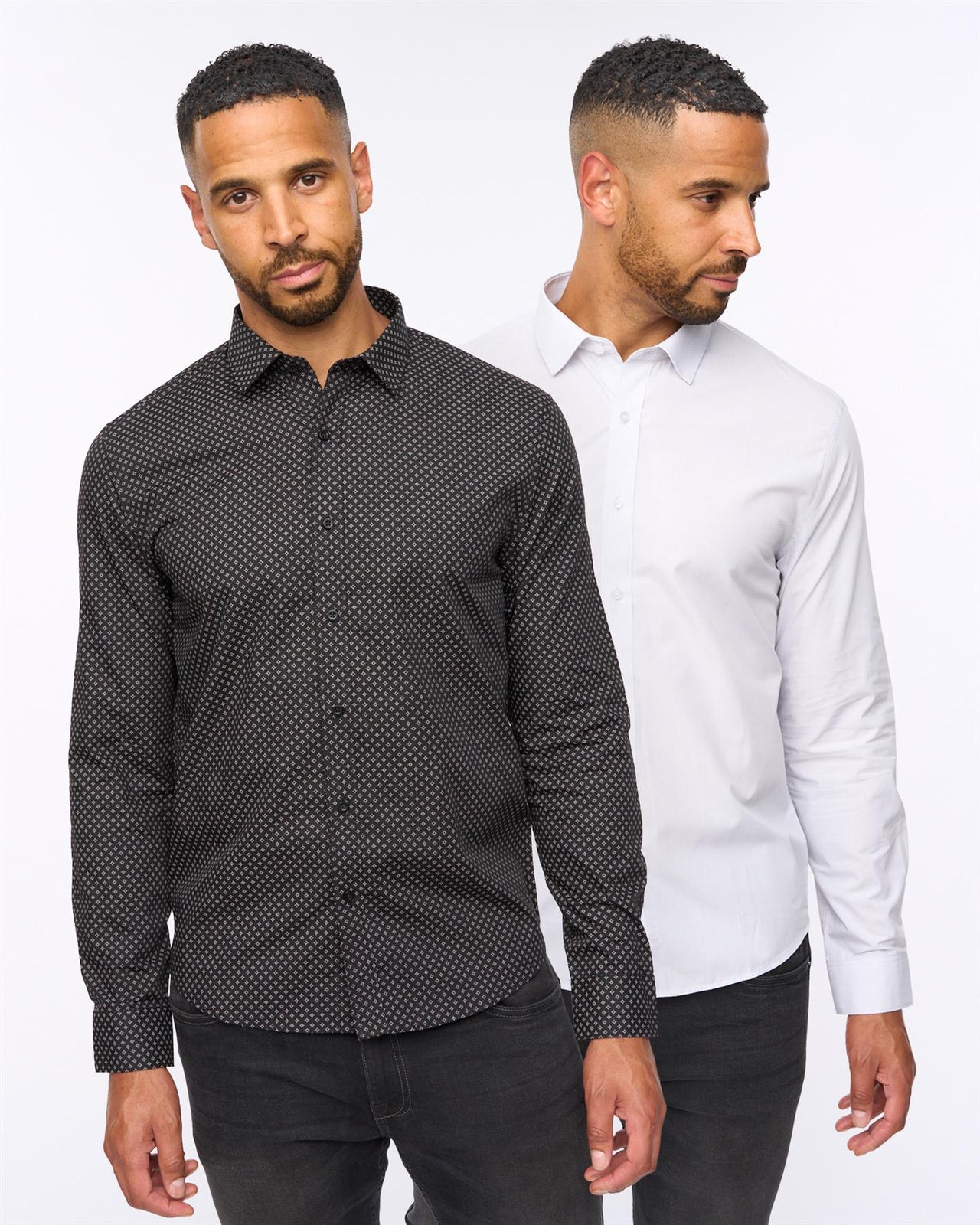 Hanshaw Shirt 2pk Black/White