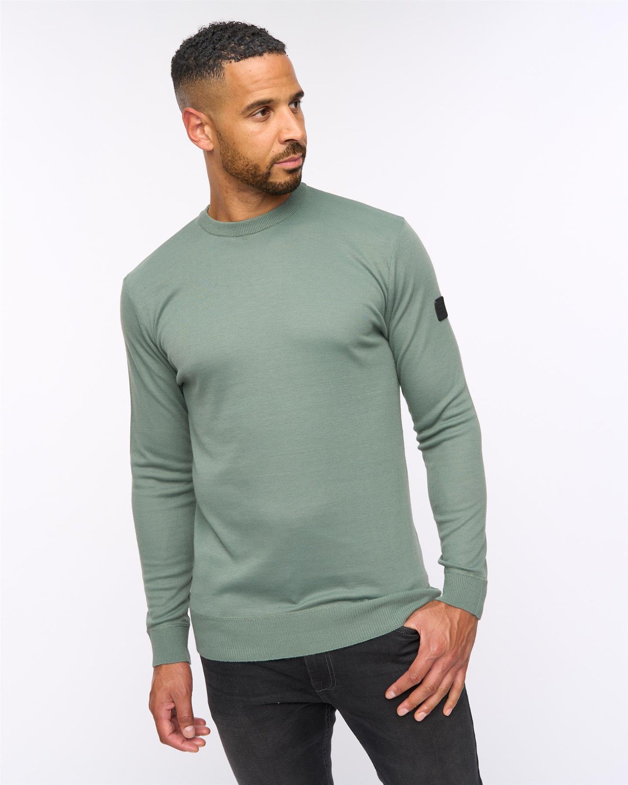 Pepston Crew Neck Jumper Olive