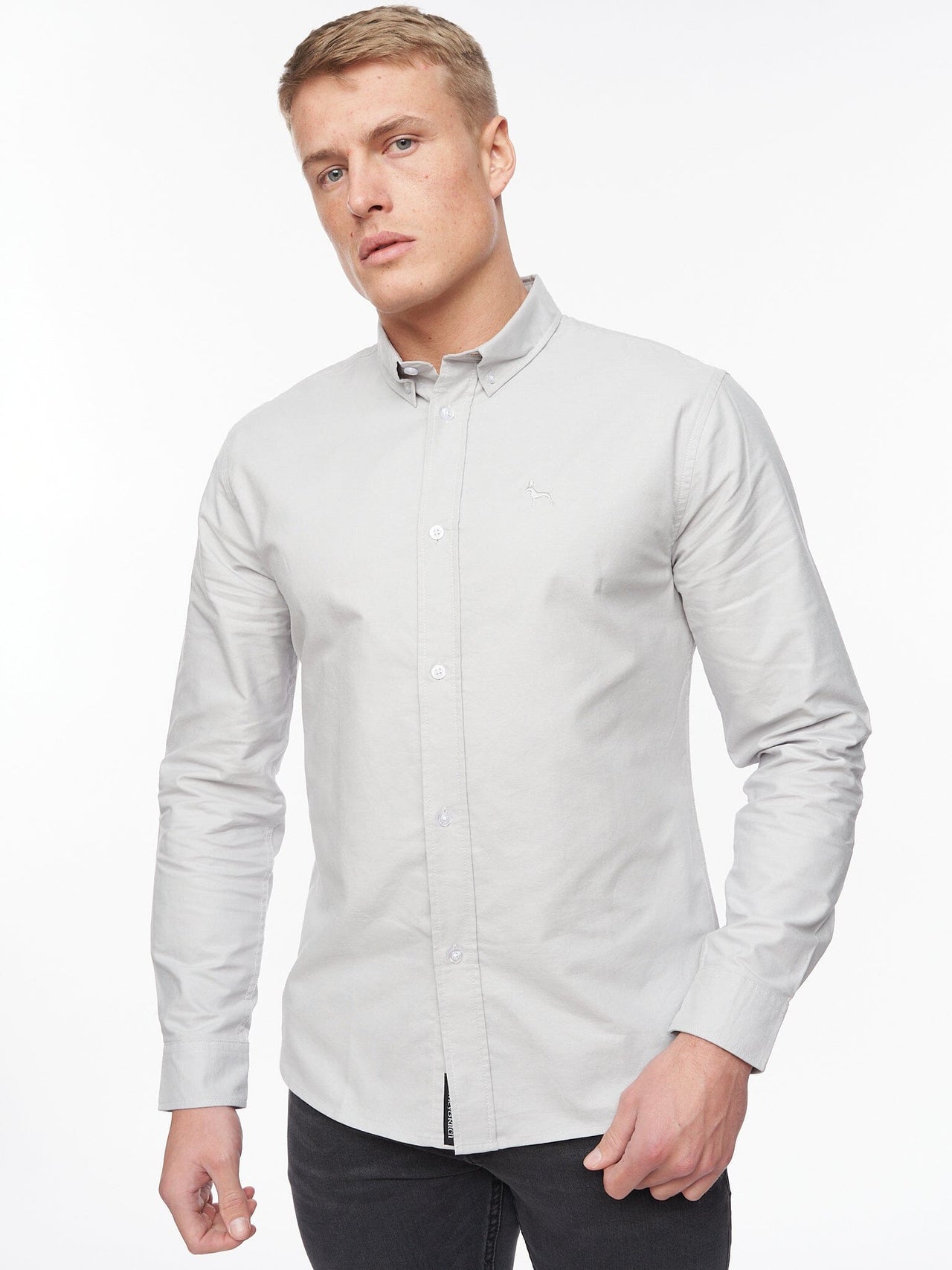 Ervin Oxford Shirt Light Grey