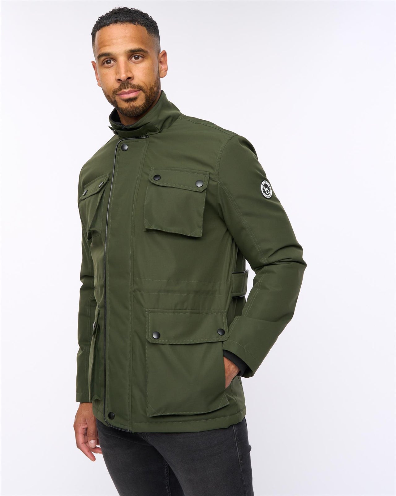 Andarsen Funnel Neck Jacket Olive