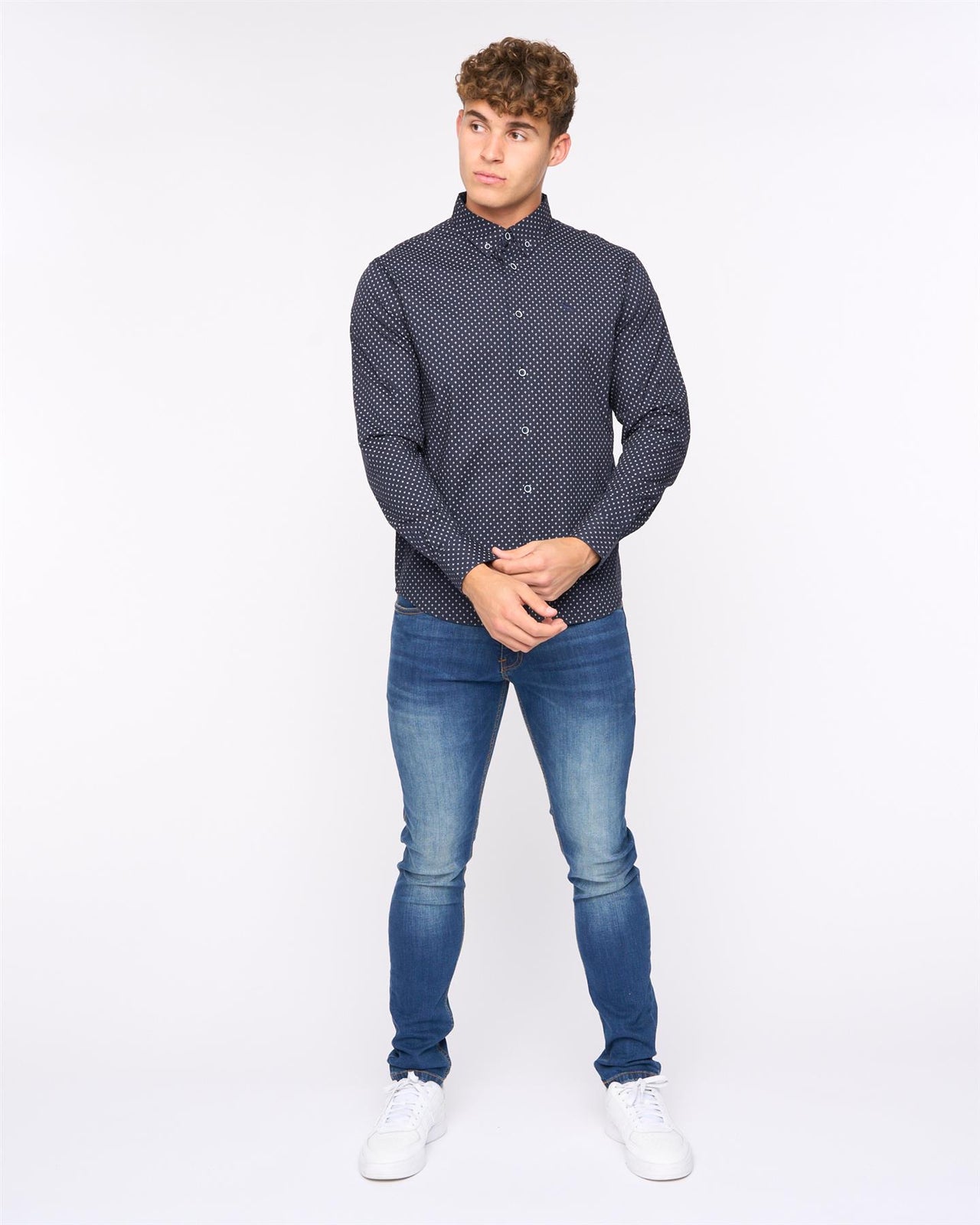 Broadley Slim Fit Shirt Navy