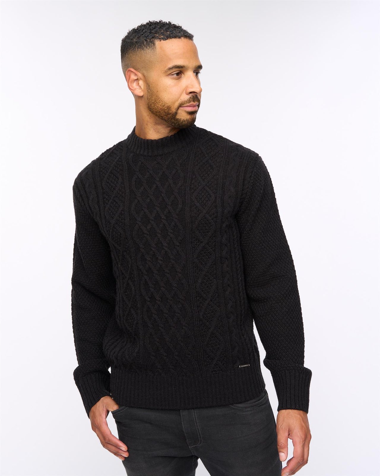 Brocksten Cable Knit Jumper Black