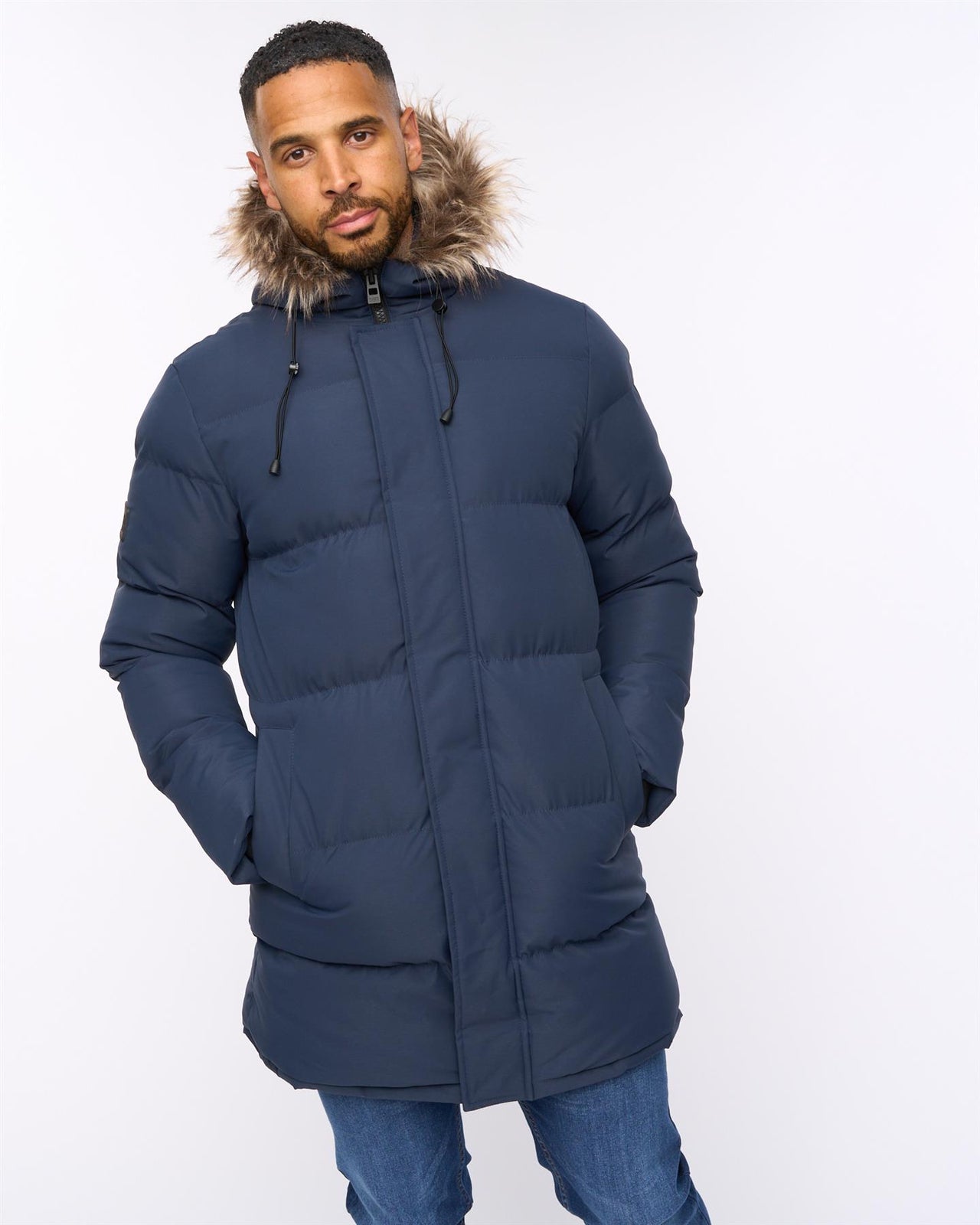 Northbrook Mid Length Parka Navy