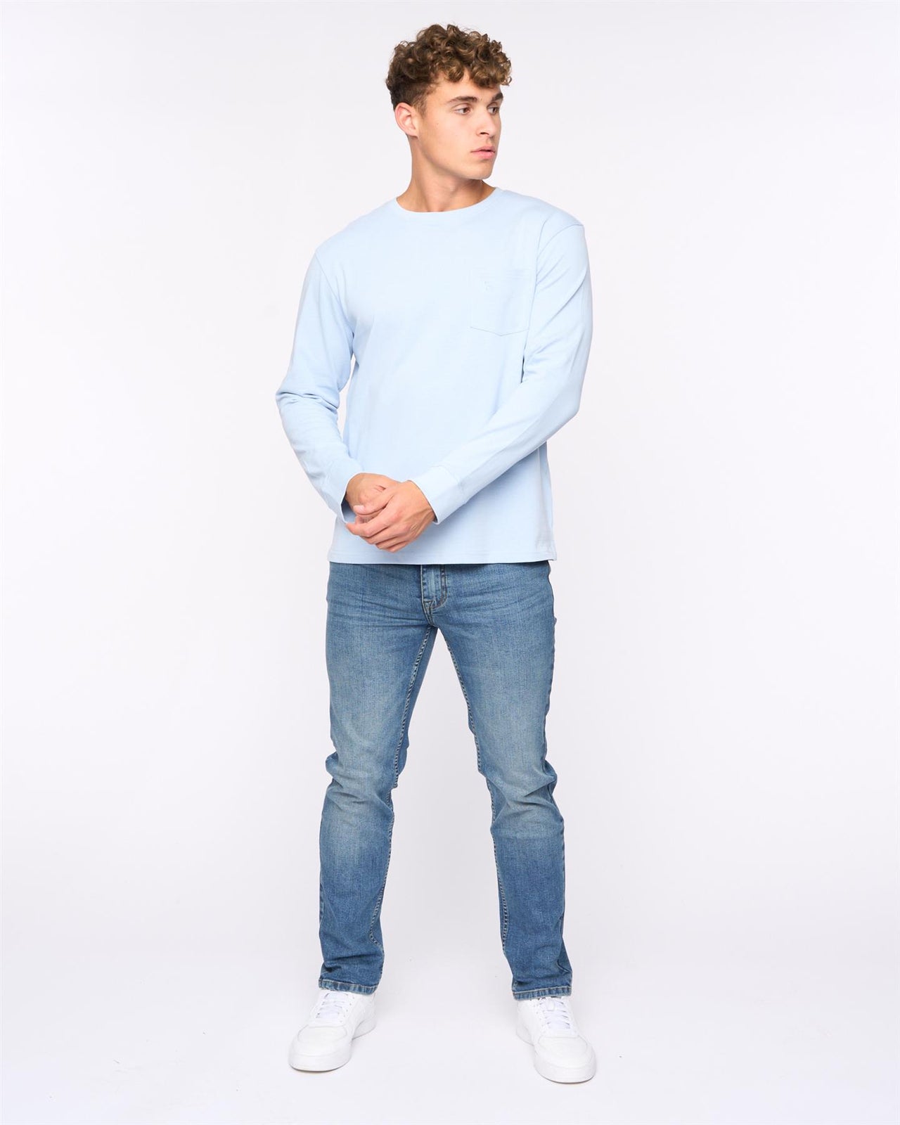 Apsley Long Sleeve T-Shirt Light Blue