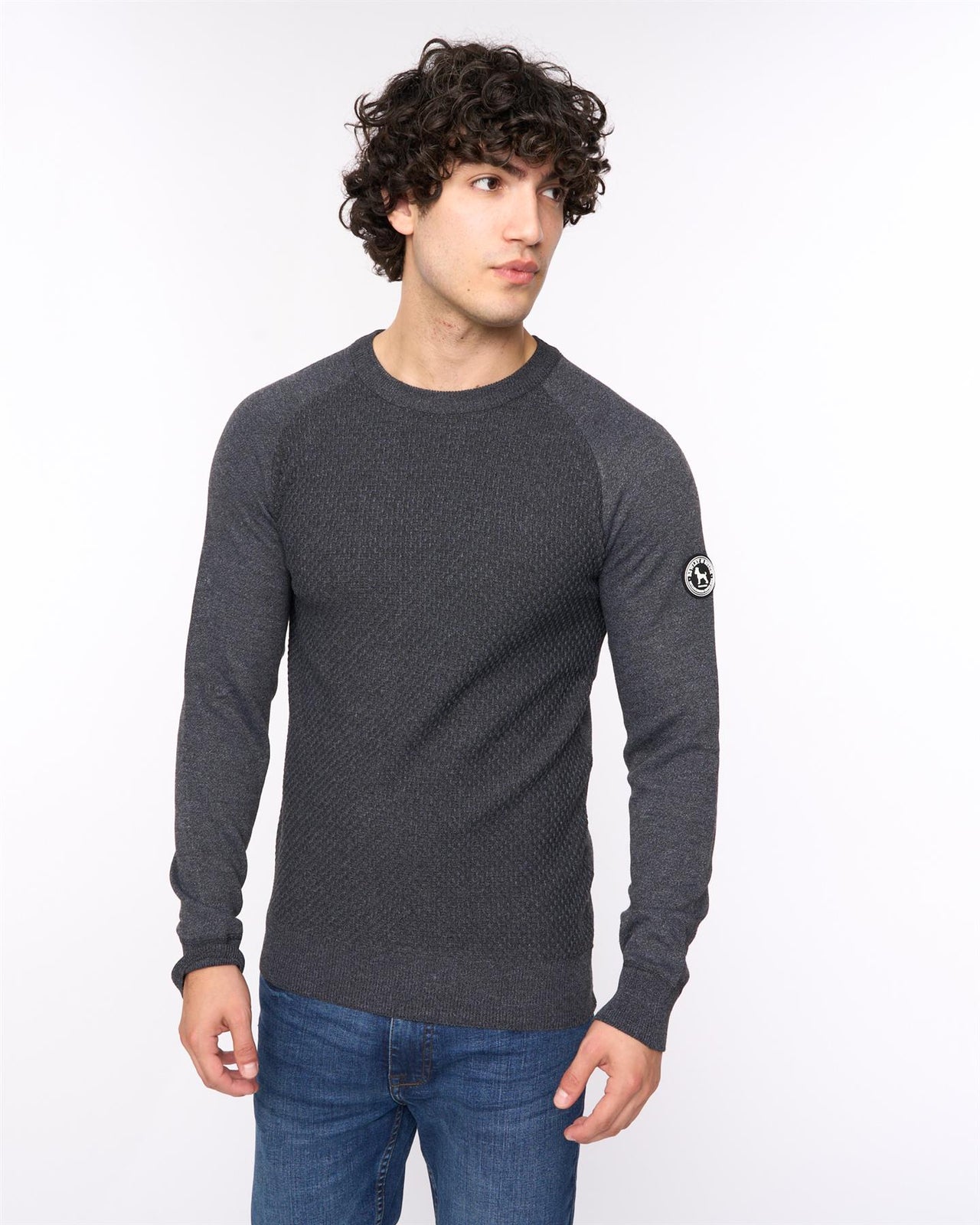 Crestfield Crew Knit Black Marl