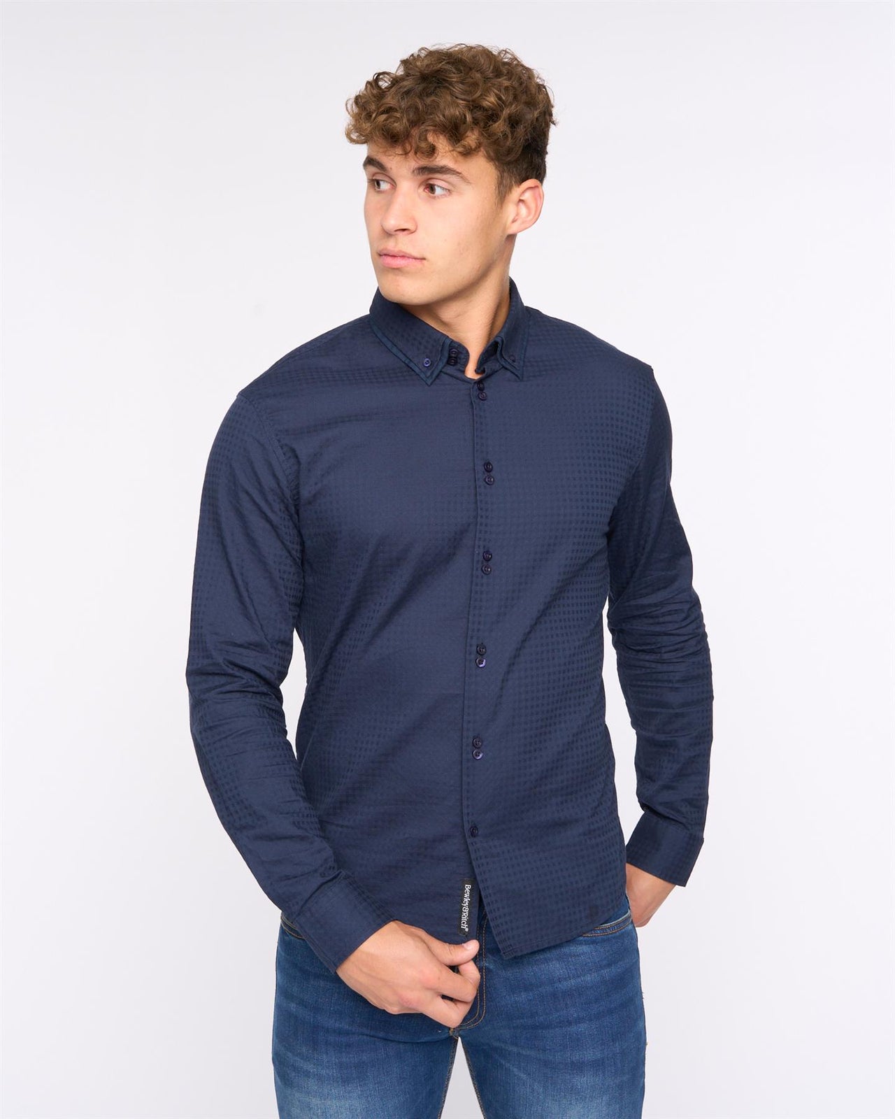 Edgeworth Slim Fit Shirt Navy