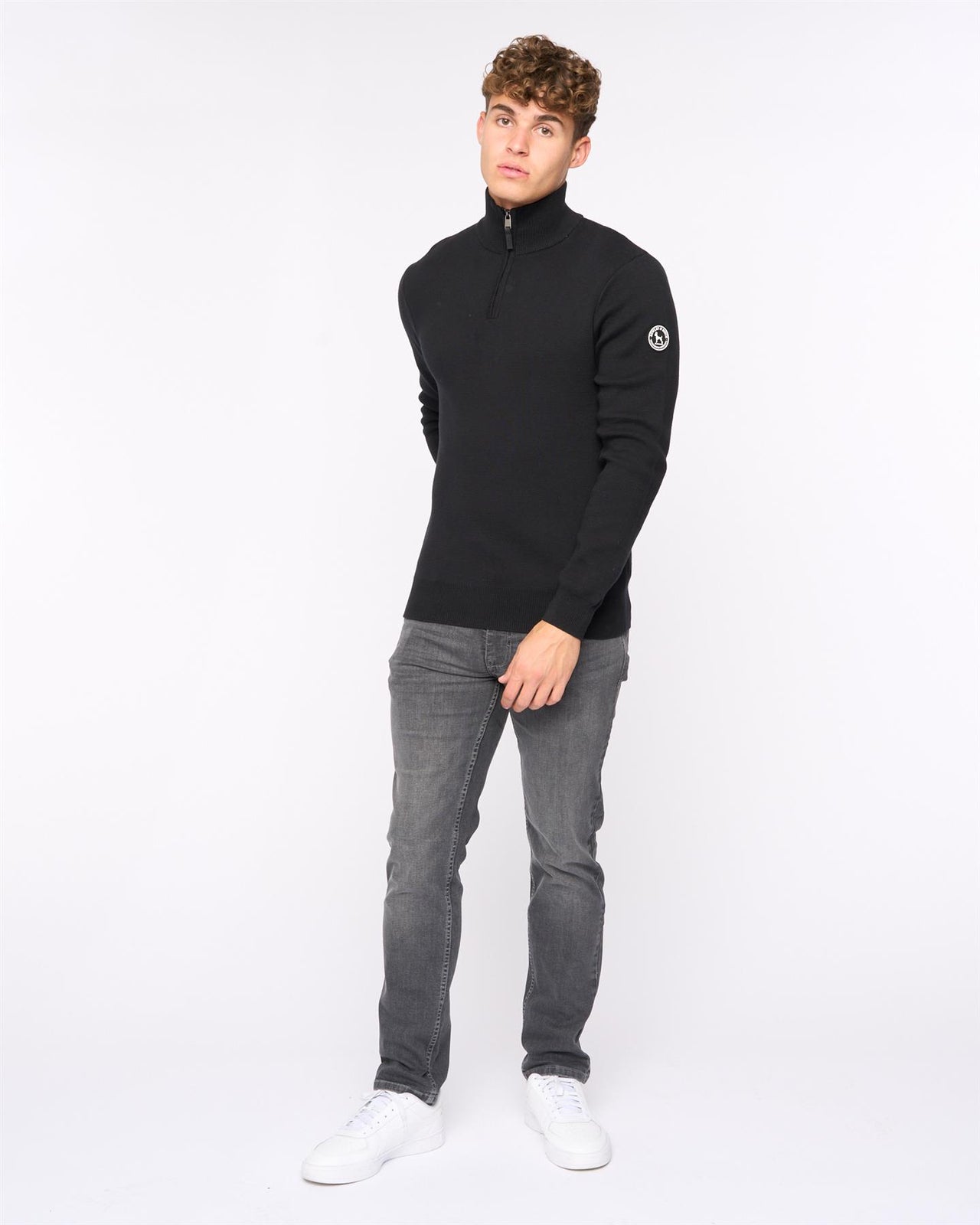 Kempsford Funnel Neck Knit Black