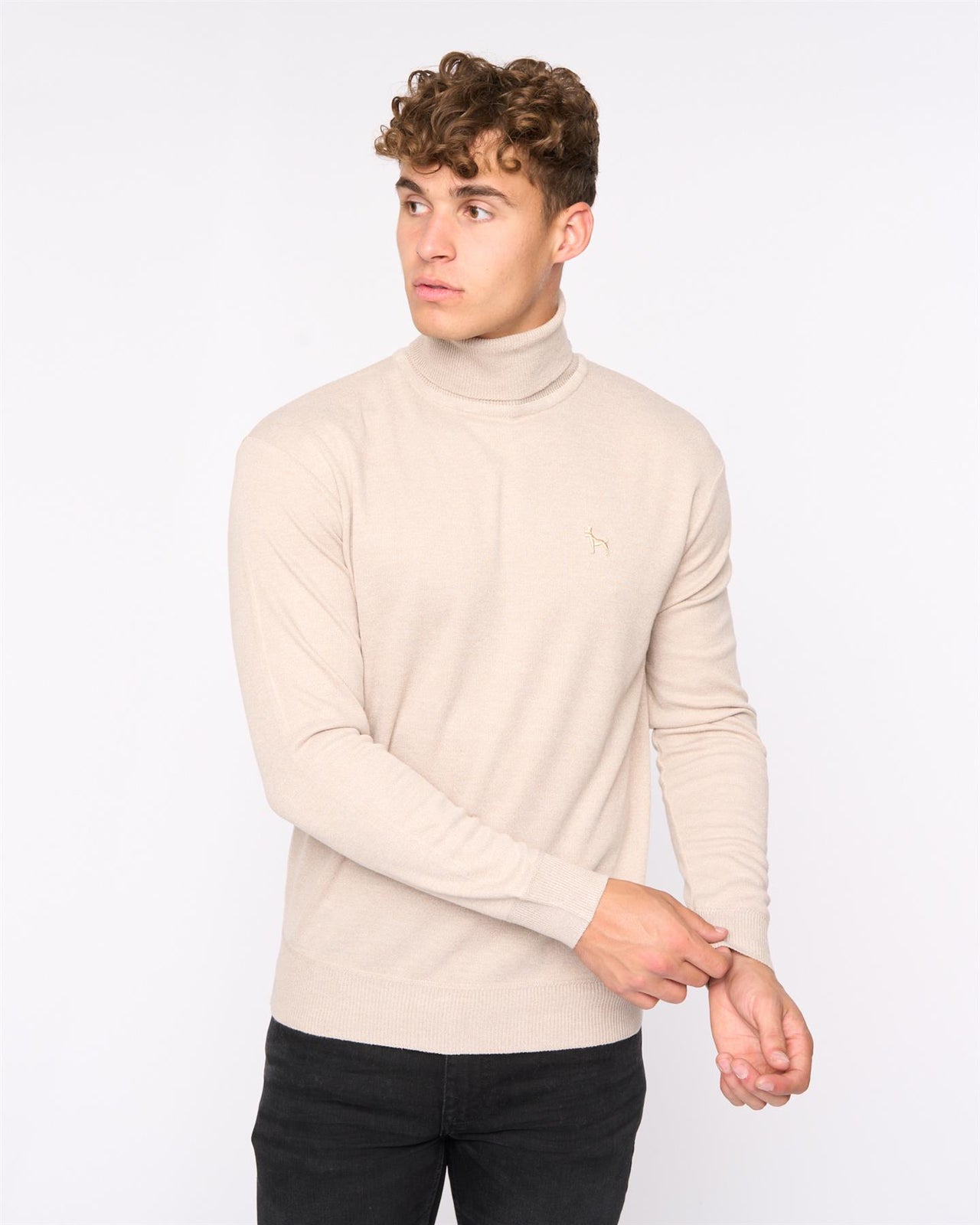 Cliveden Turtle Neck Knit Off White Marl