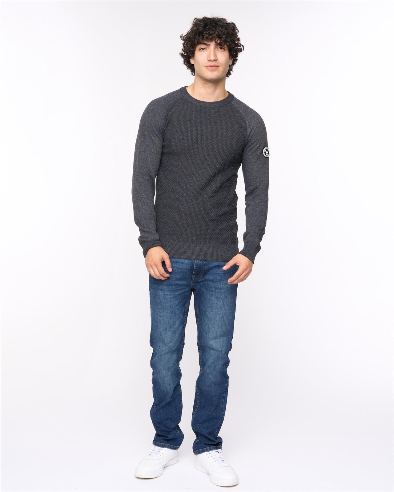 Crestfield Crew Knit Black Marl