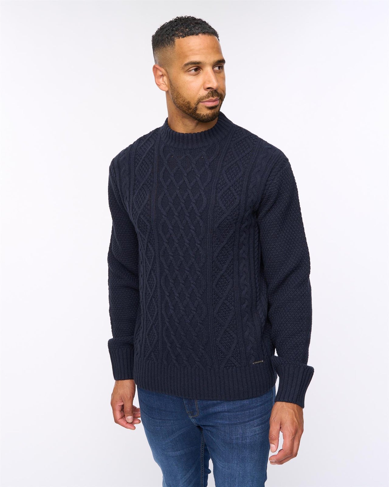 Brocksten Cable Knit Jumper Navy
