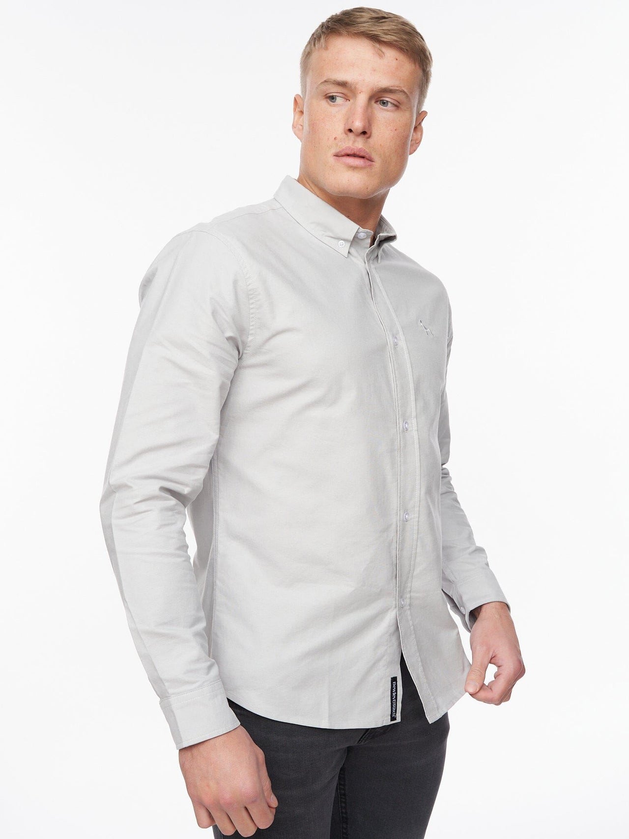 Ervin Oxford Shirt Light Grey