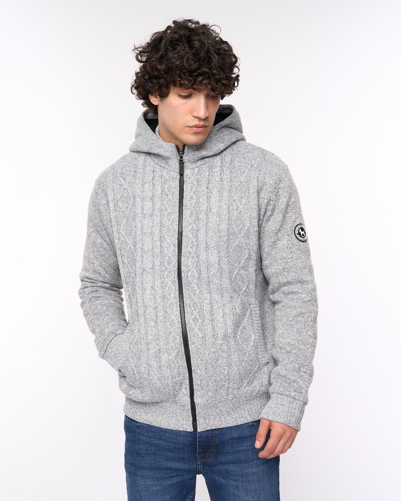 Tonbridge Cardigan Light Grey Marl