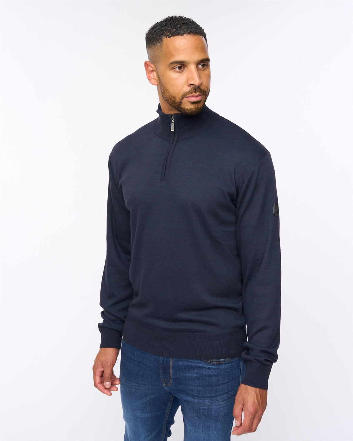 Delloway 1 4 Zip Funnel Neck Jumper