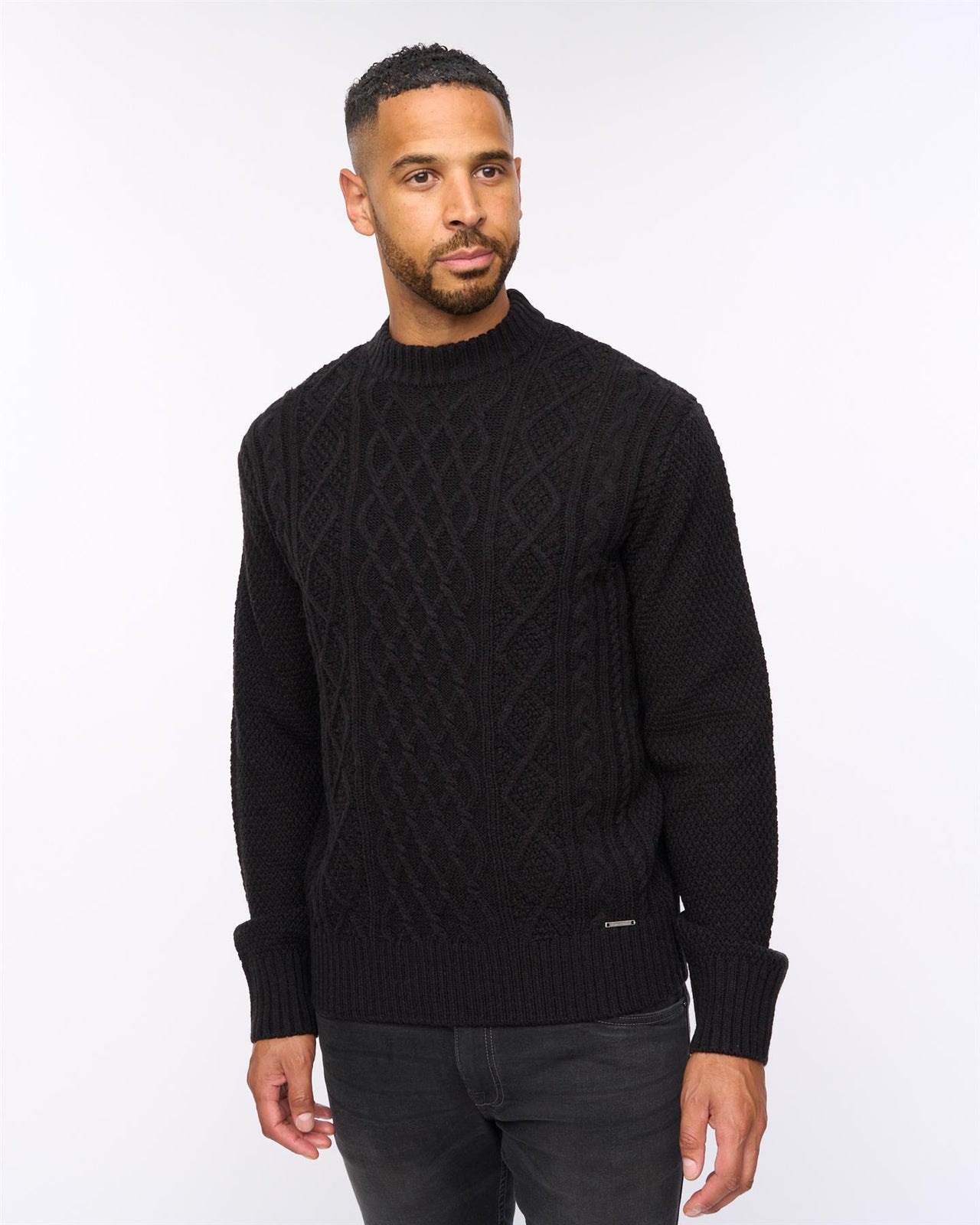 Brocksten Cable Knit Jumper Black