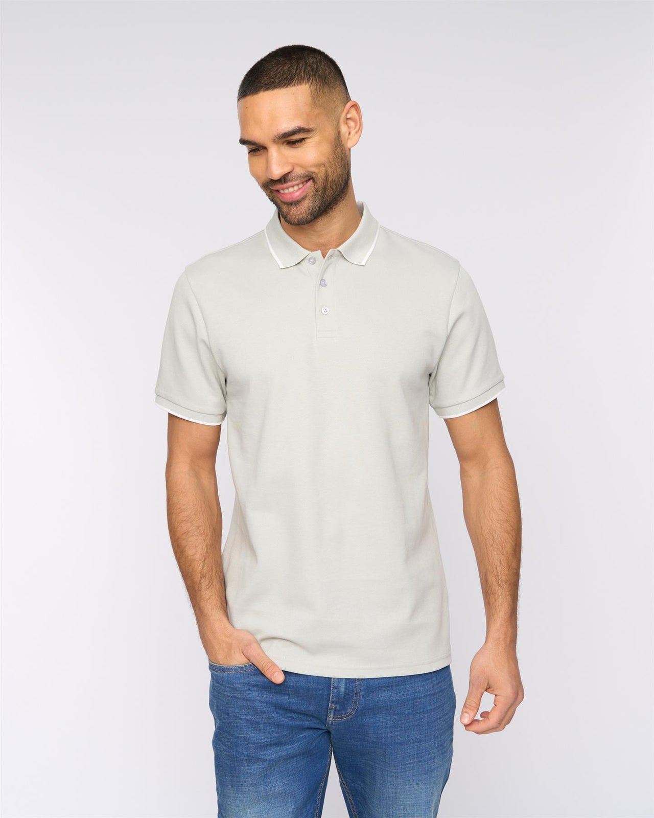 Elverton Polo Light Grey