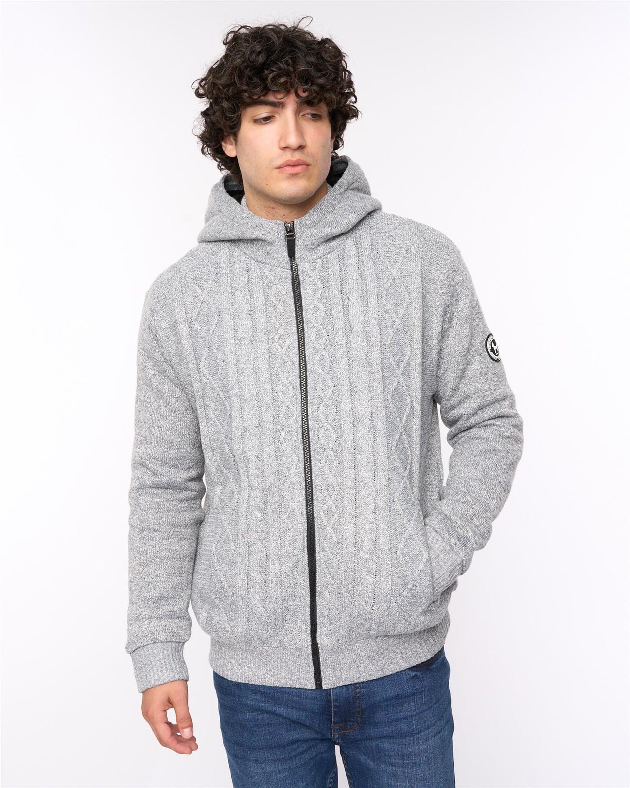 Tonbridge Cardigan Light Grey Marl