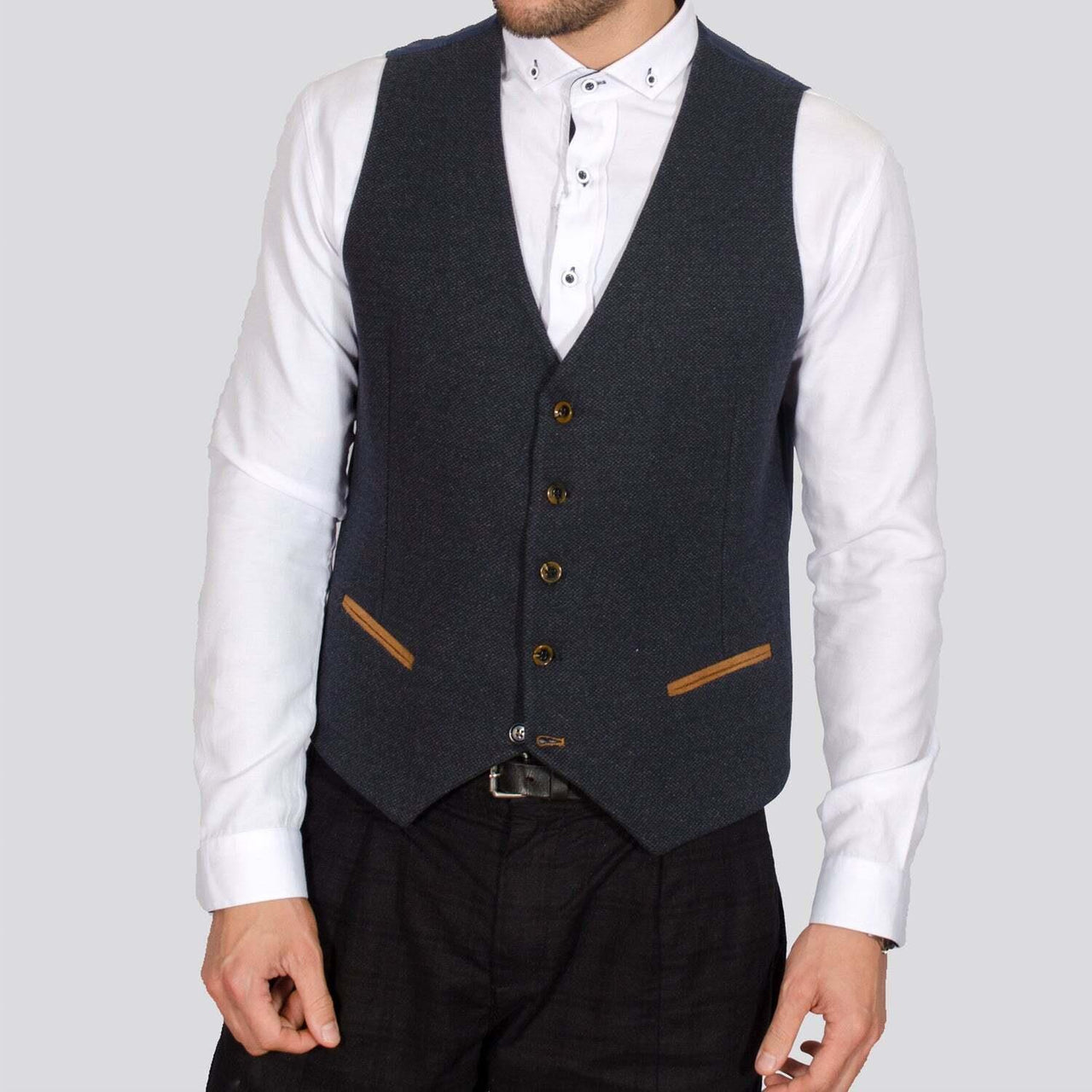 Hercule Waistcoat Navy