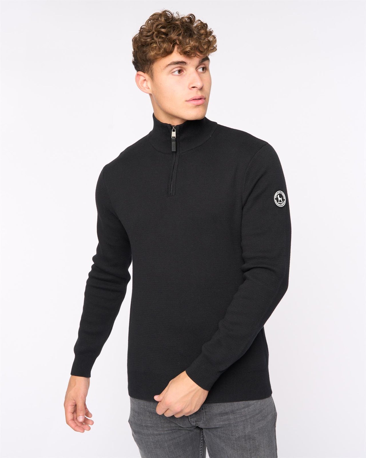 Kempsford Funnel Neck Knit Black