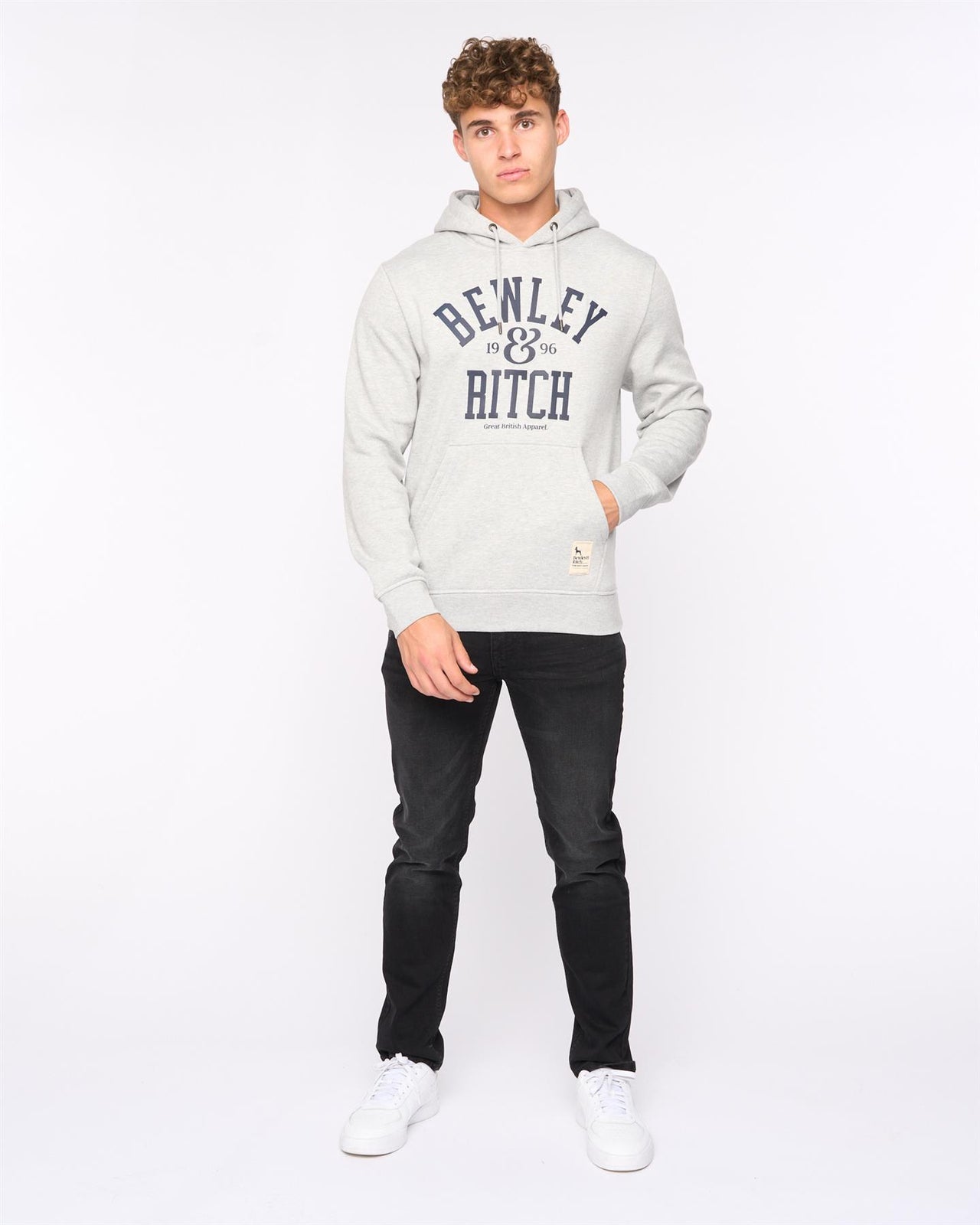 Nuford Hoodie Light Grey Marl