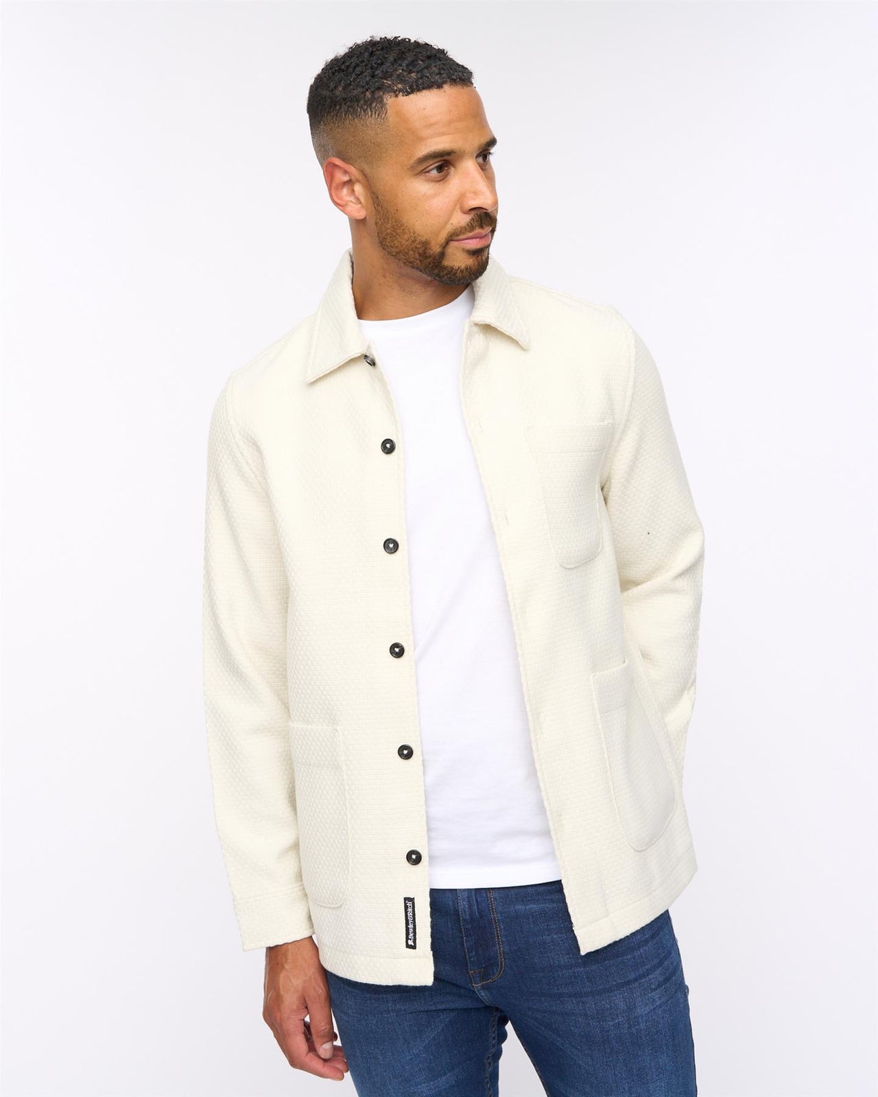 Haynerson Textured Overshirt Ecru
