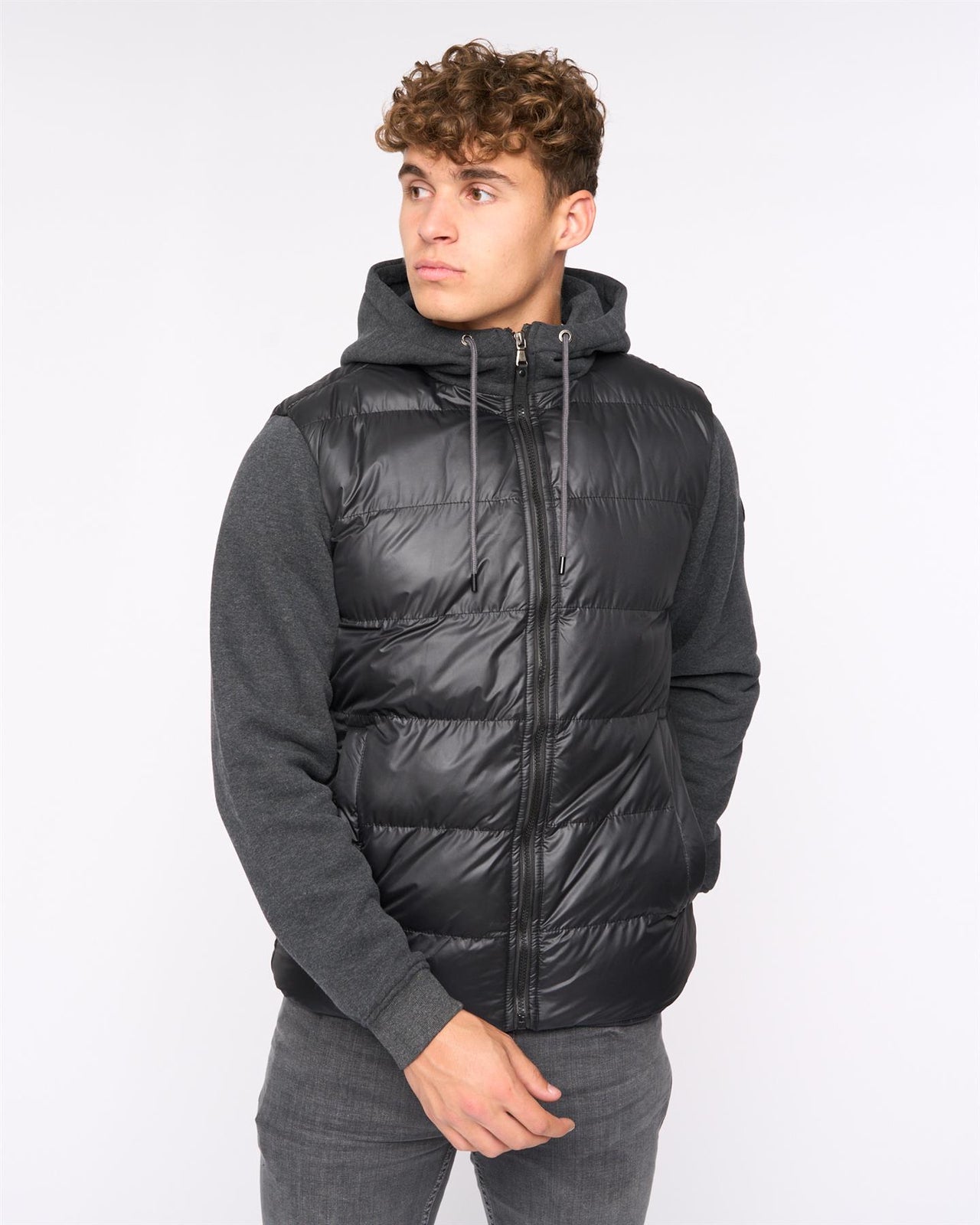 Brookes Jersey Puffer Jacket Black