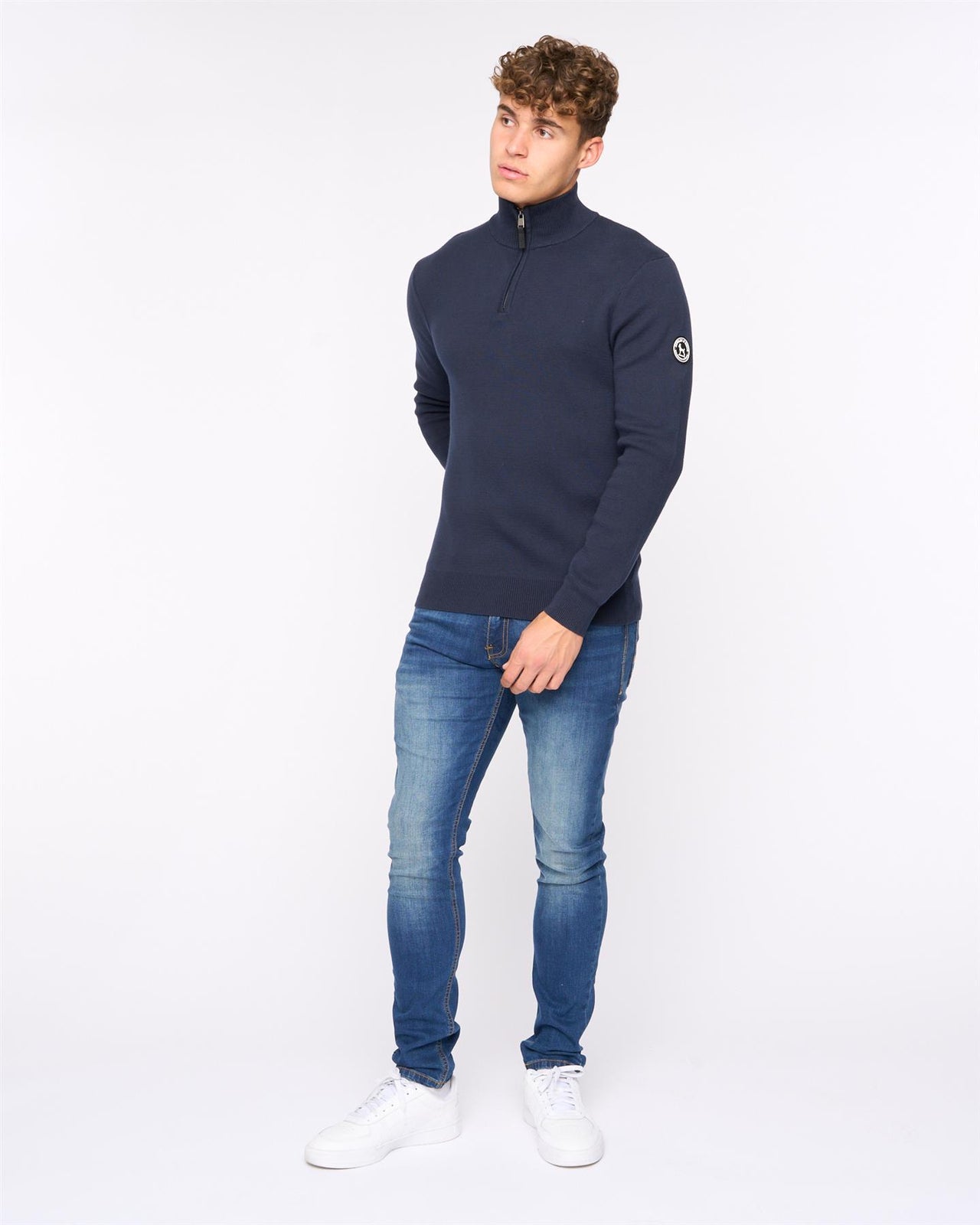 Kempsford Funnel Neck Knit Navy