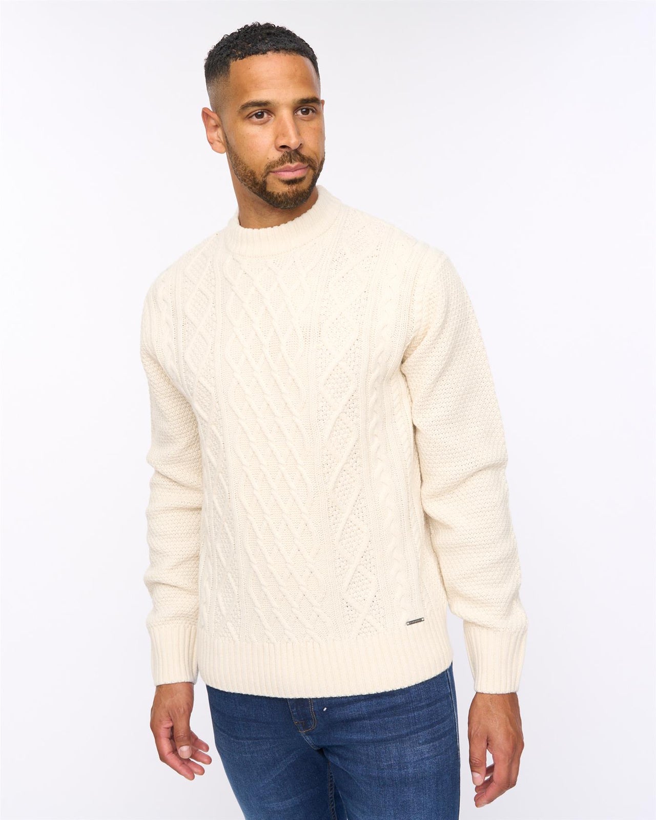 Brocksten Cable Knit Jumper Light Stone