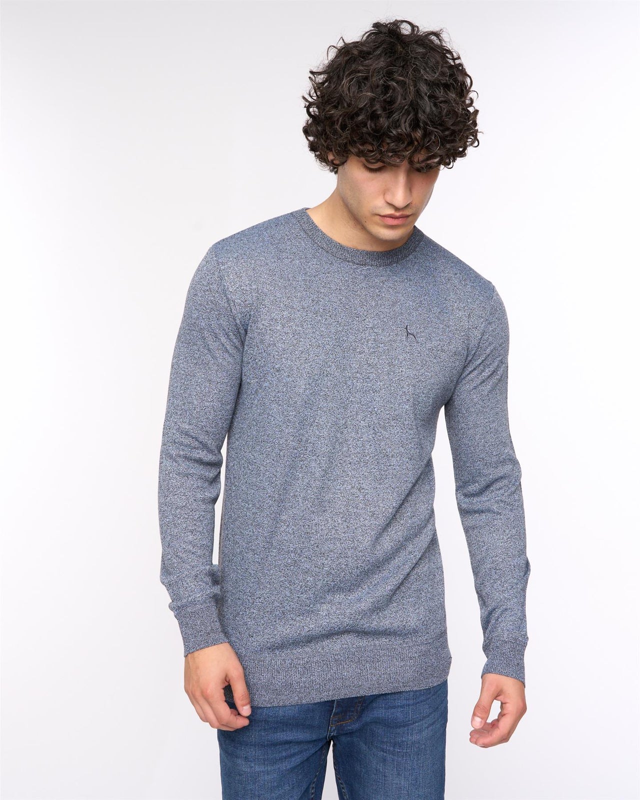 Loxham Crew Knit Black Marl