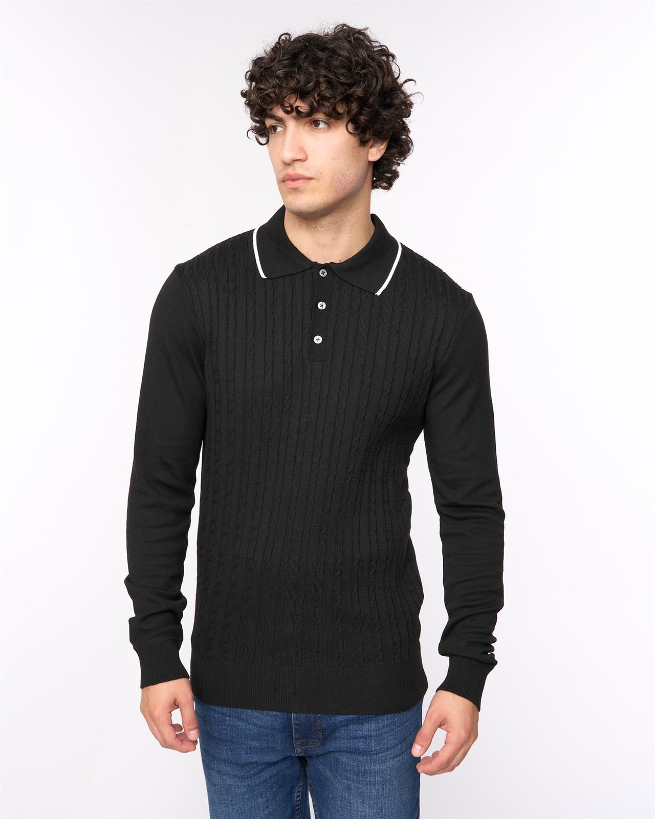 Ambrosden Polo Neck Knit Black