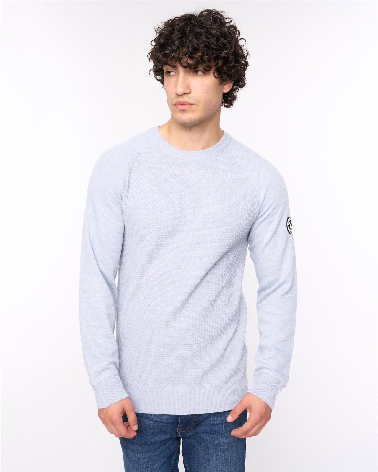 Crestfield Crew Knit Light Grey Marl