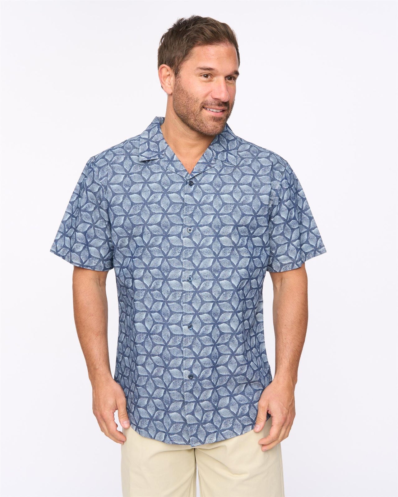 Caladium Short Sleeve Shirt Blue