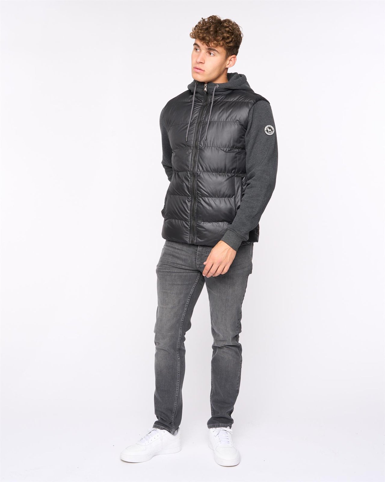 Brookes Jersey Puffer Jacket Black