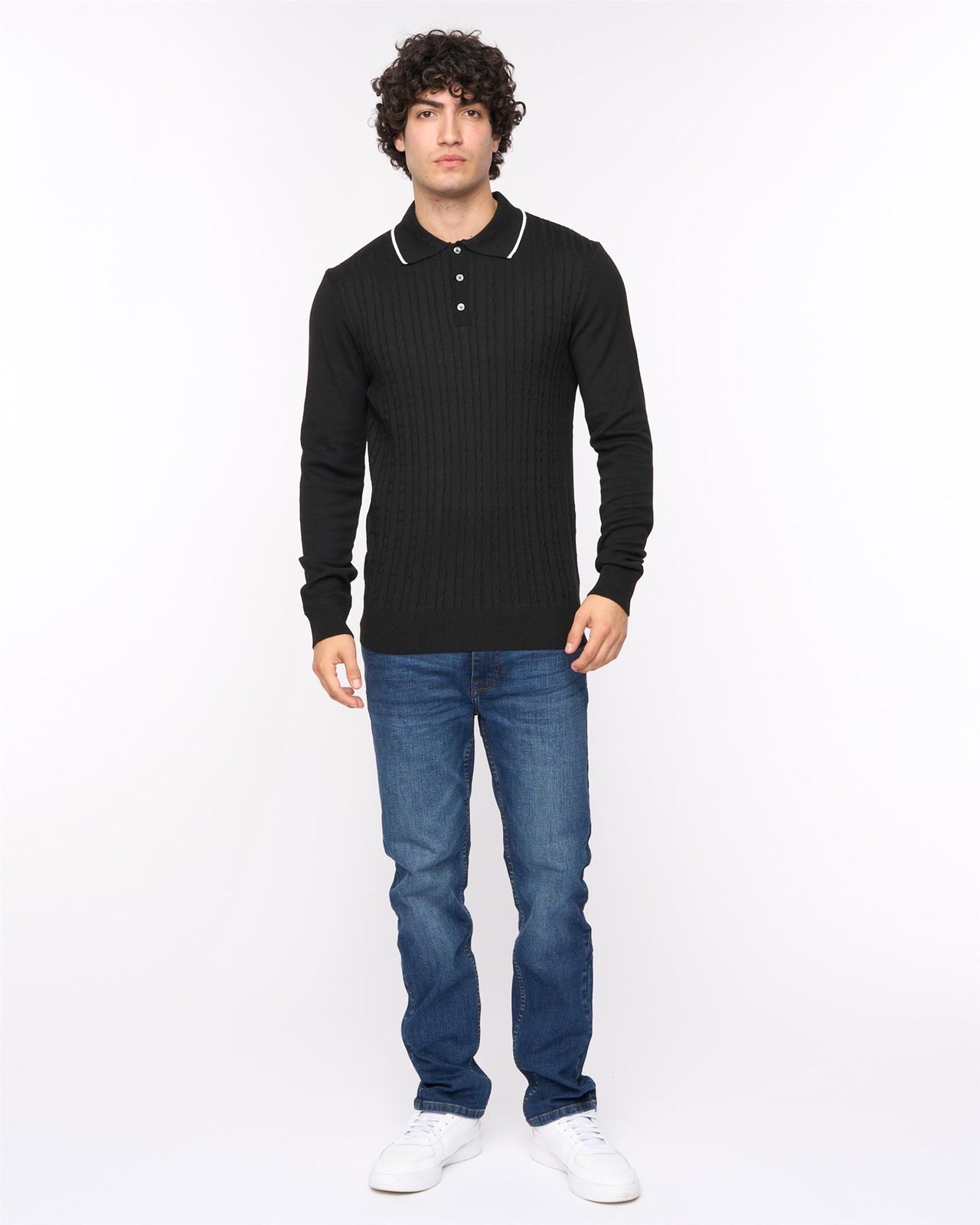 Ambrosden Polo Neck Knit Black