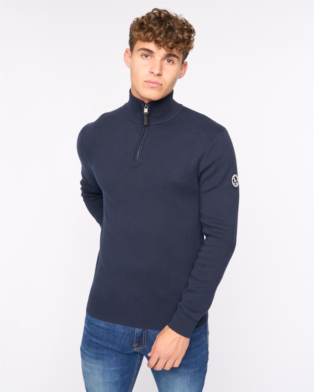 Kempsford Funnel Neck Knit Navy