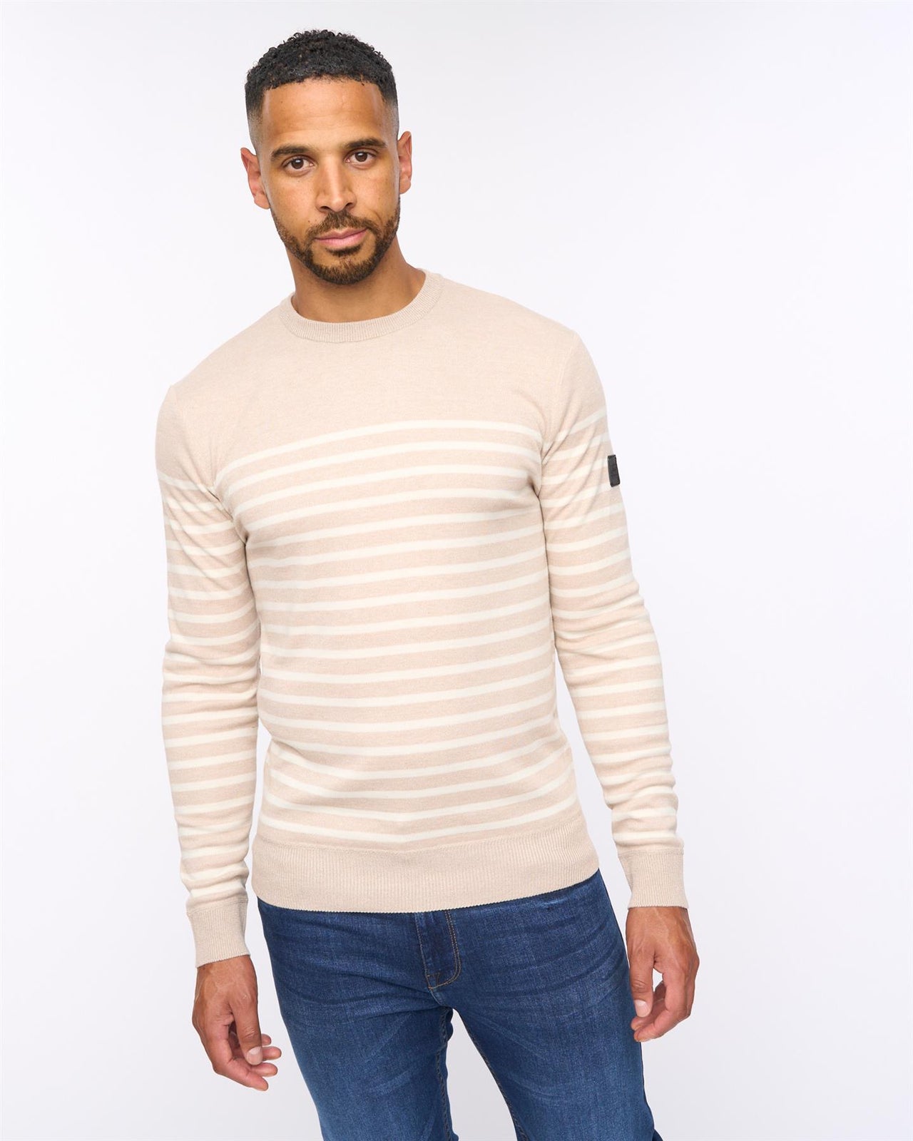 Howland Crew Neck Jumper Beige Marl