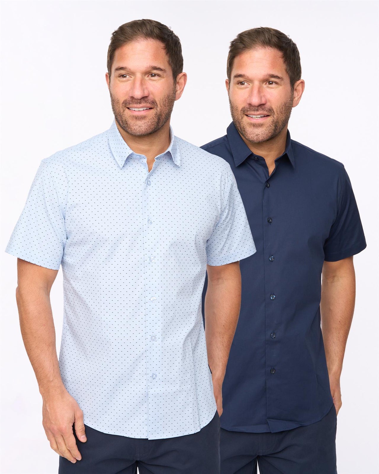 Daymeson Short Sleeve Shirt 2pk Navy/Light Blue