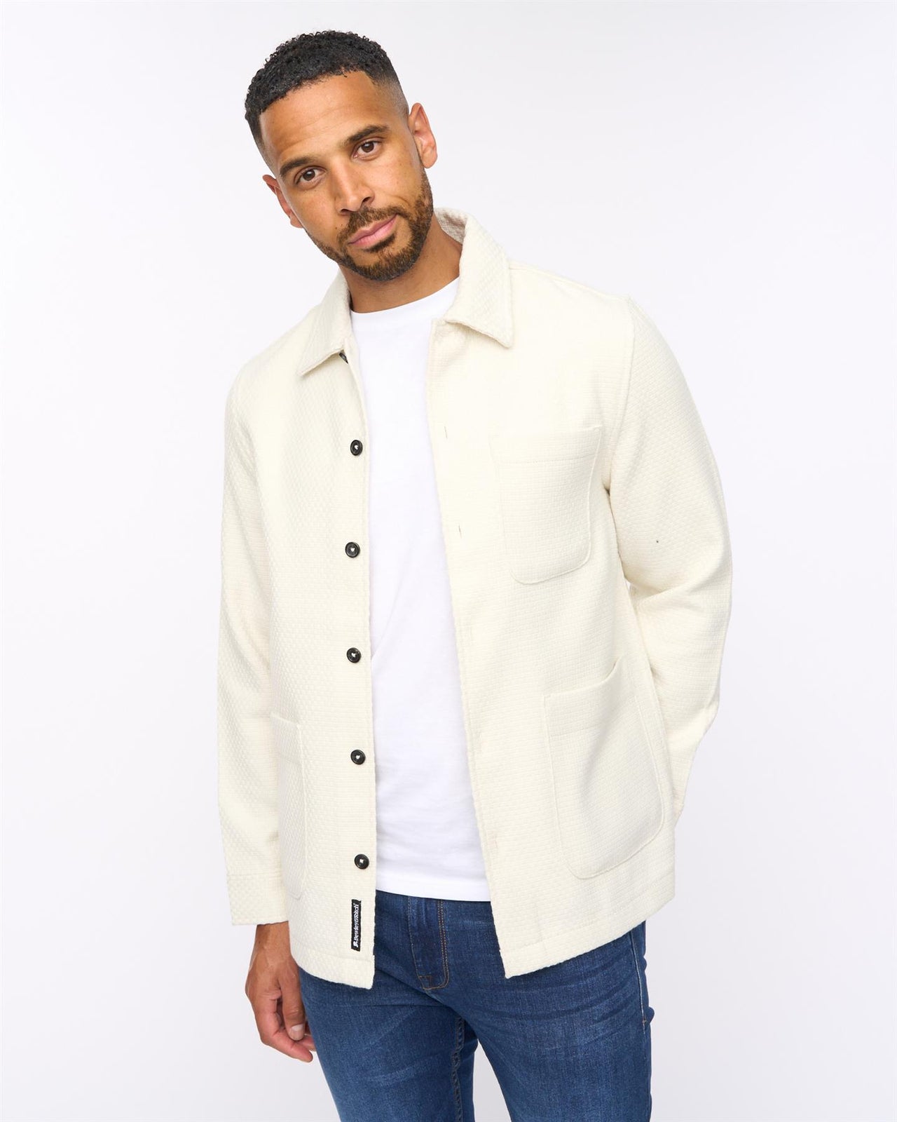 Haynerson Textured Overshirt Ecru