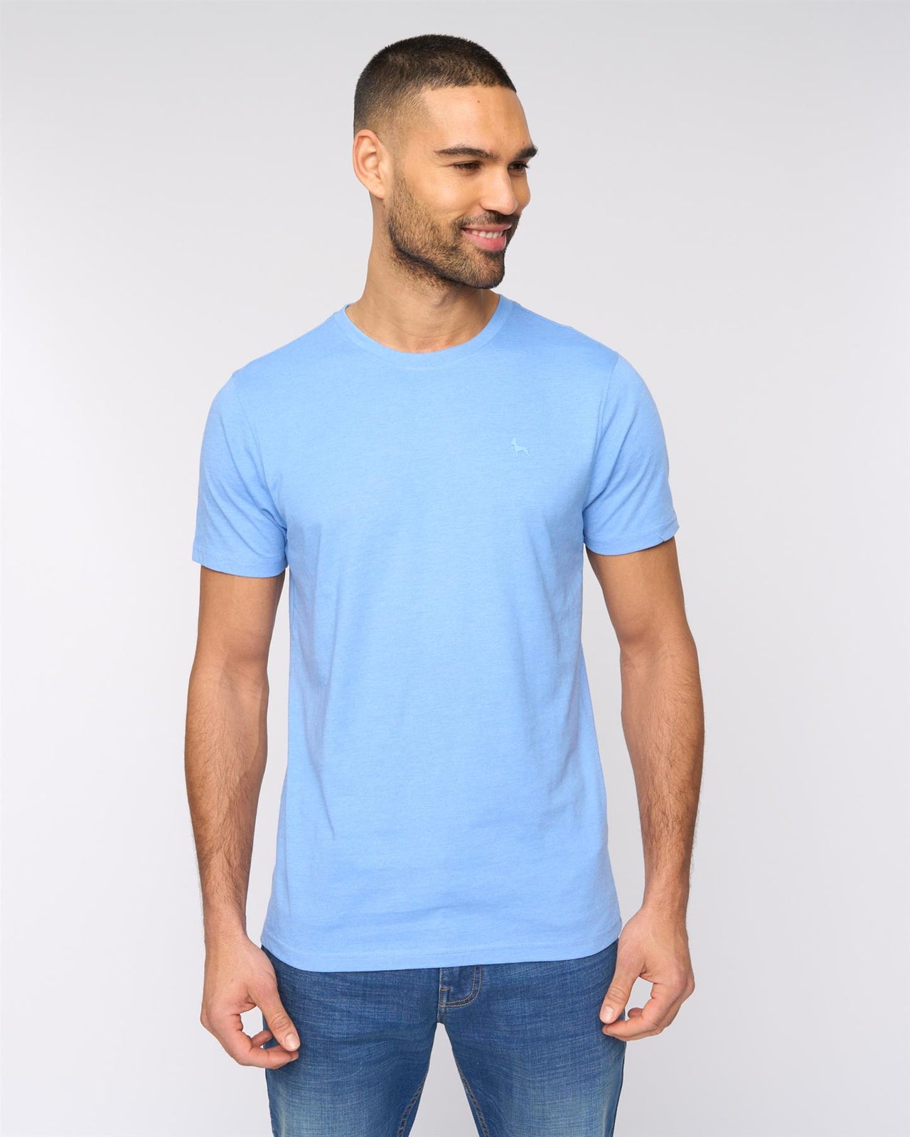 Barlowe T-Shirt Mid Blue Marl