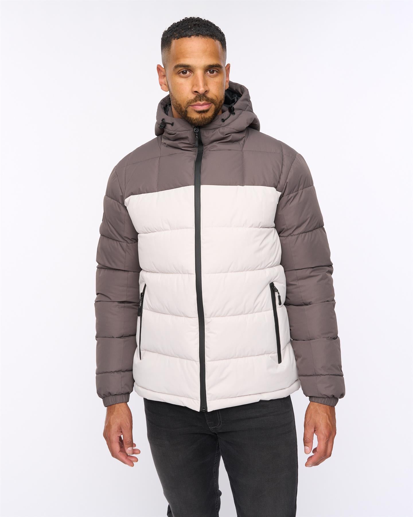 Archdale Puffer Jacket Dark Taupe Stone