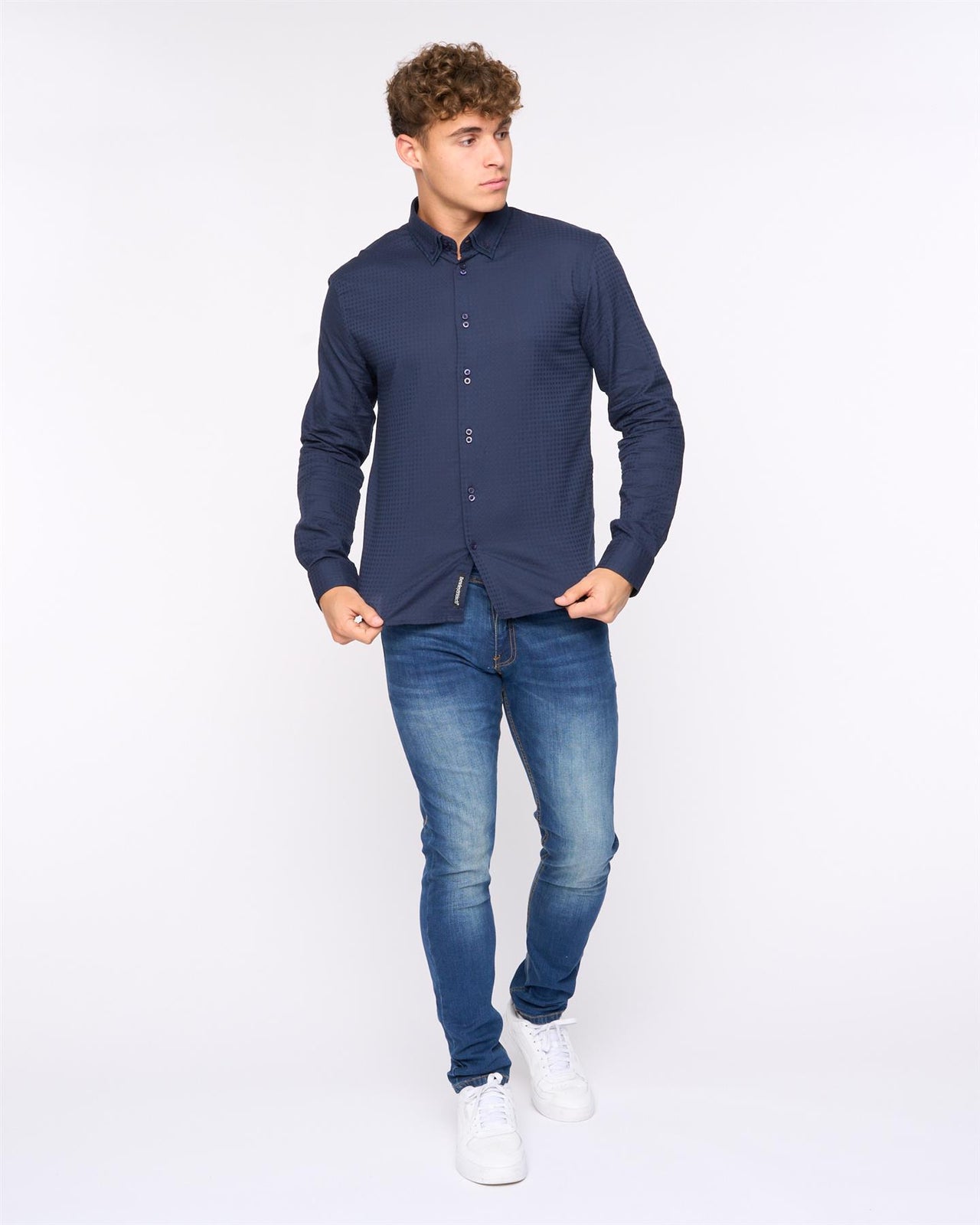 Edgeworth Slim Fit Shirt Navy