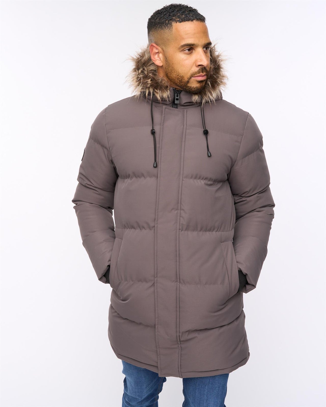 Northbrook Mid Length Parka Dark Taupe