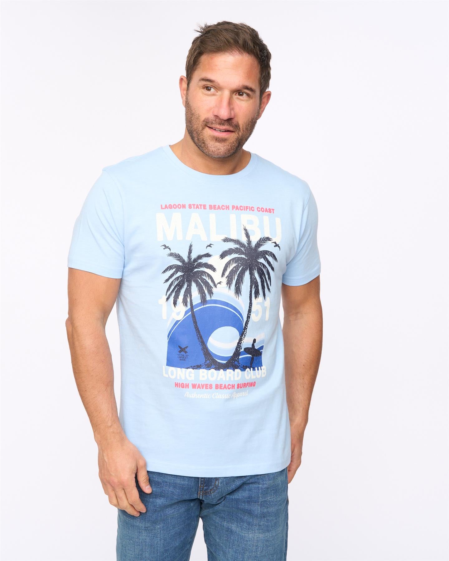 Malwaves T Shirt Light Blue