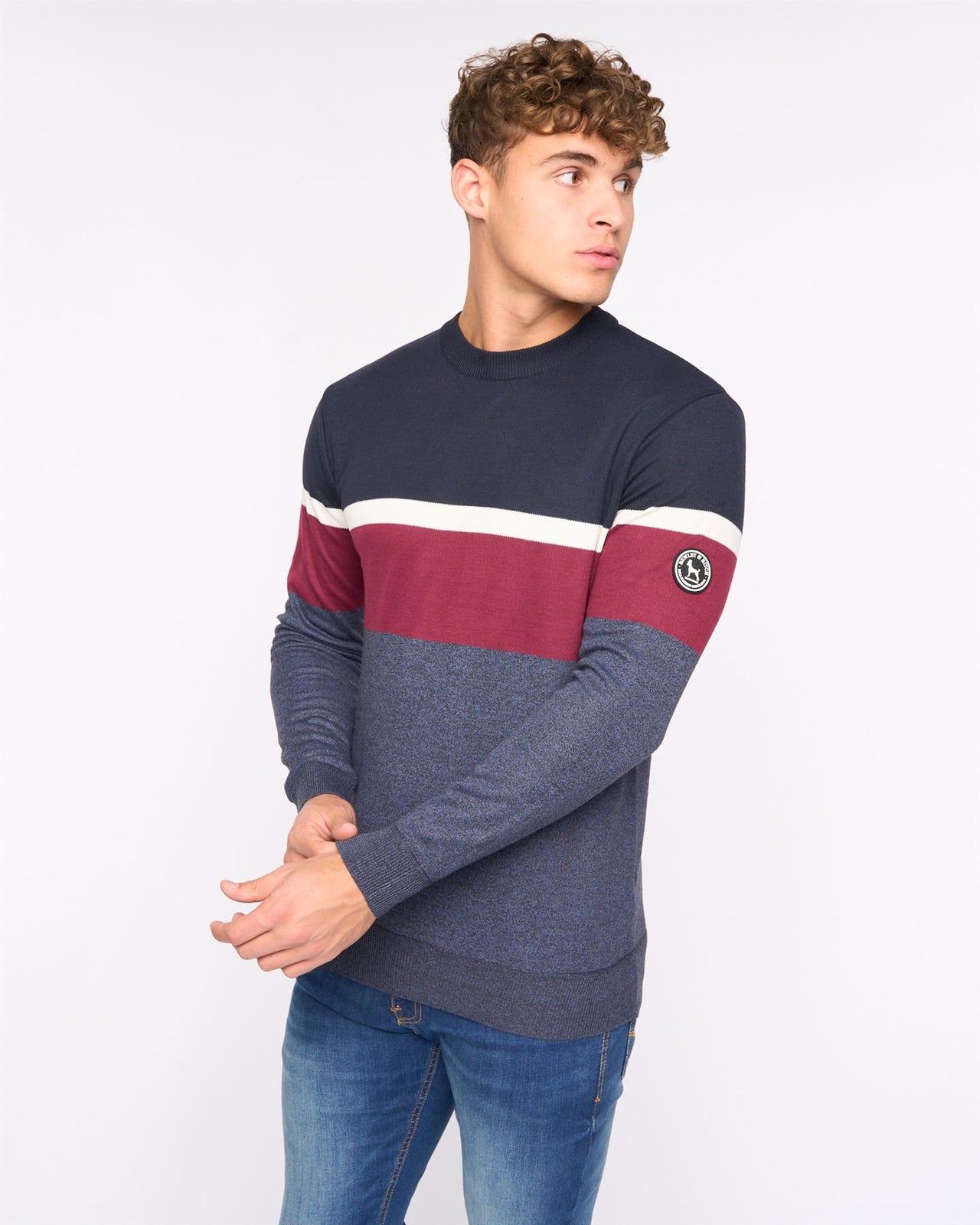 Easedale Crew Knit Navy Marl