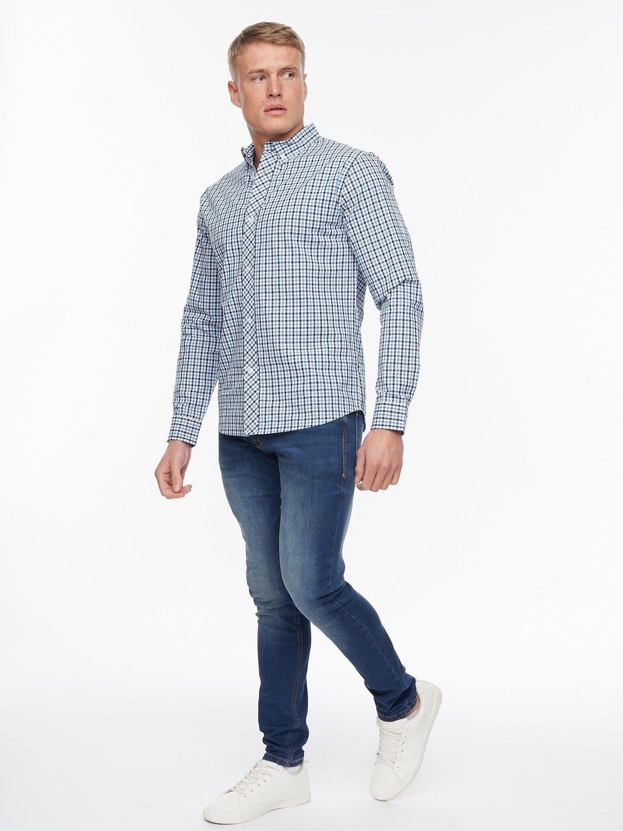 Macrae Shirt Blue Check