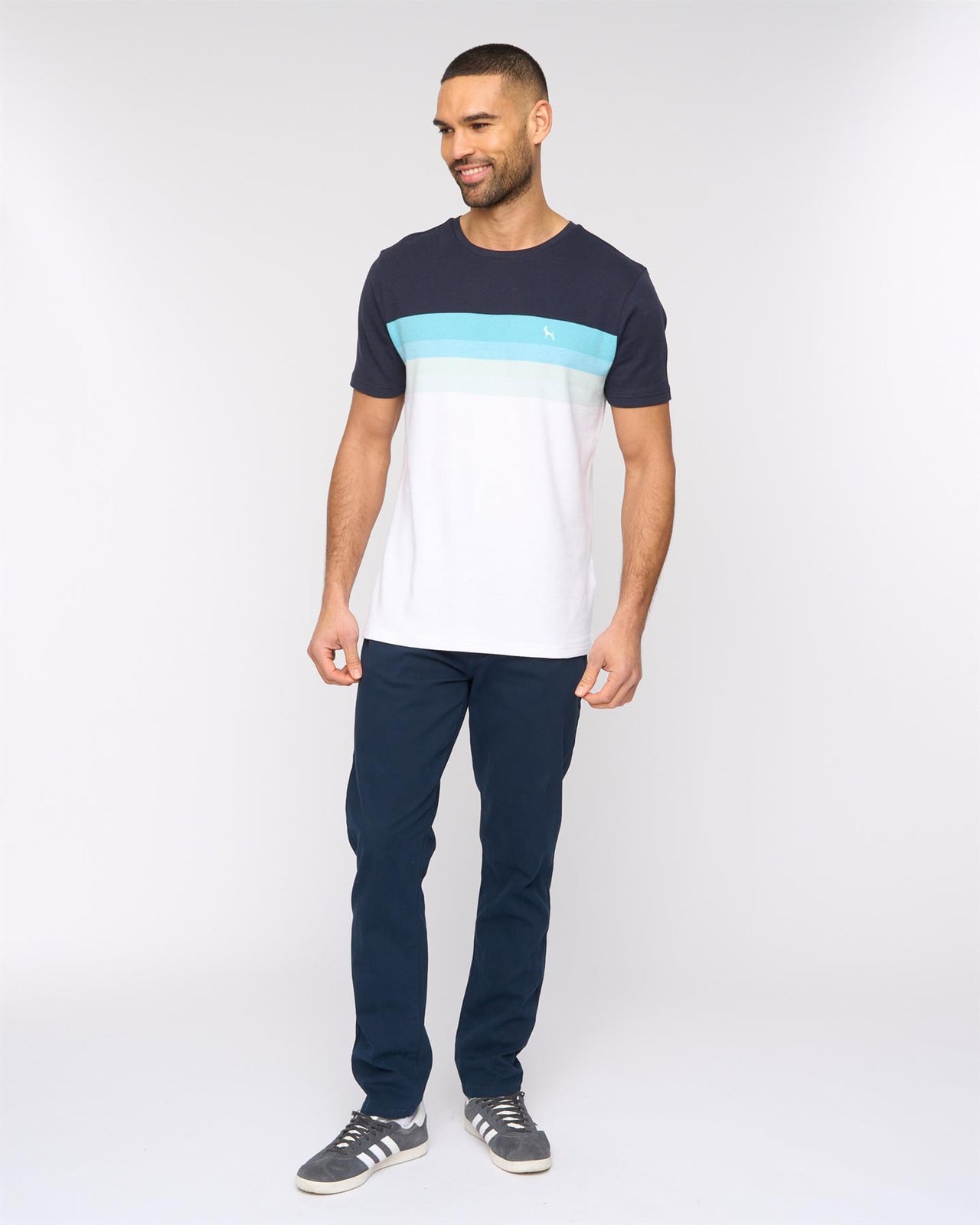 Kemble T-Shirt Navy/Turquoise