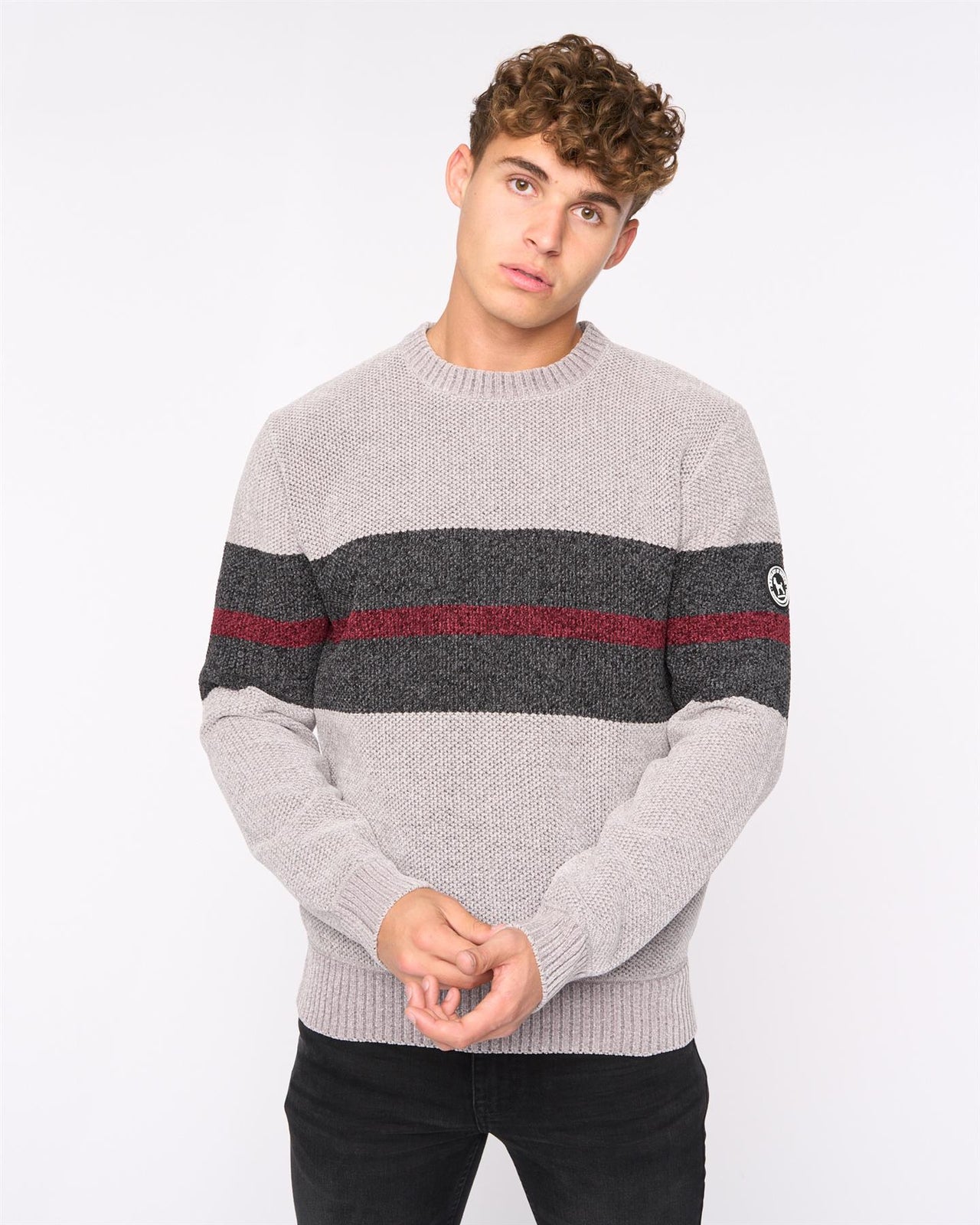 Maskell Crew Knit Light Grey